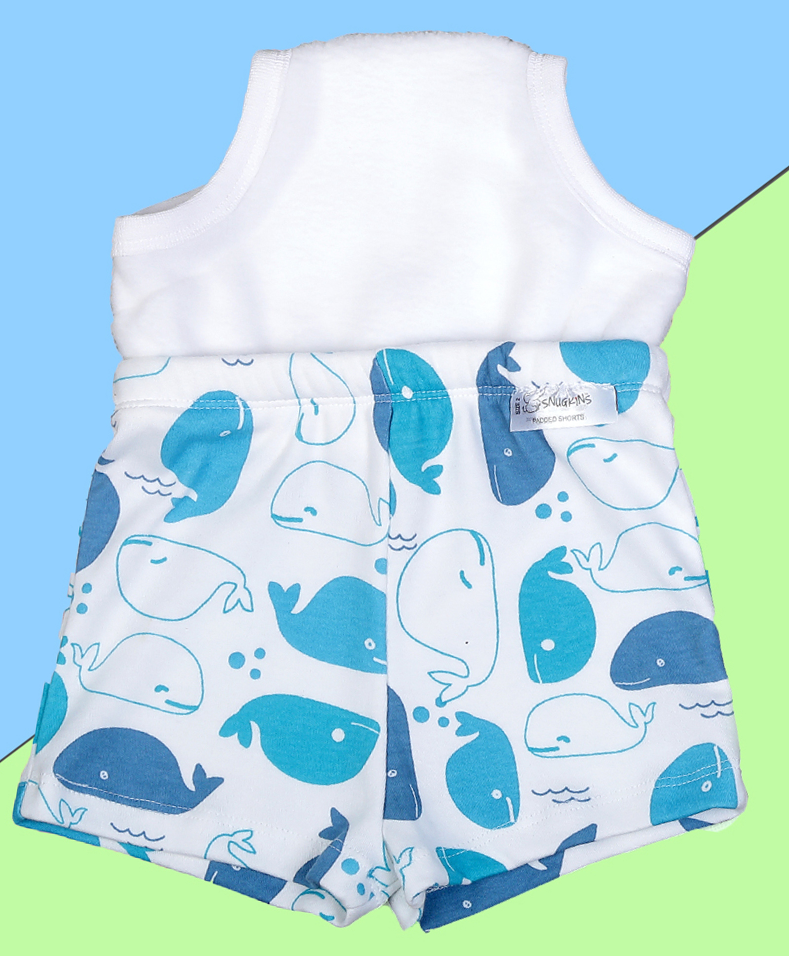 Snugkins Potty Training Shorts for Toddlers,Boys & Girls | 100% Cotton (Size 1, 1-2 Years) - Pack of1 - Whale-picture-17