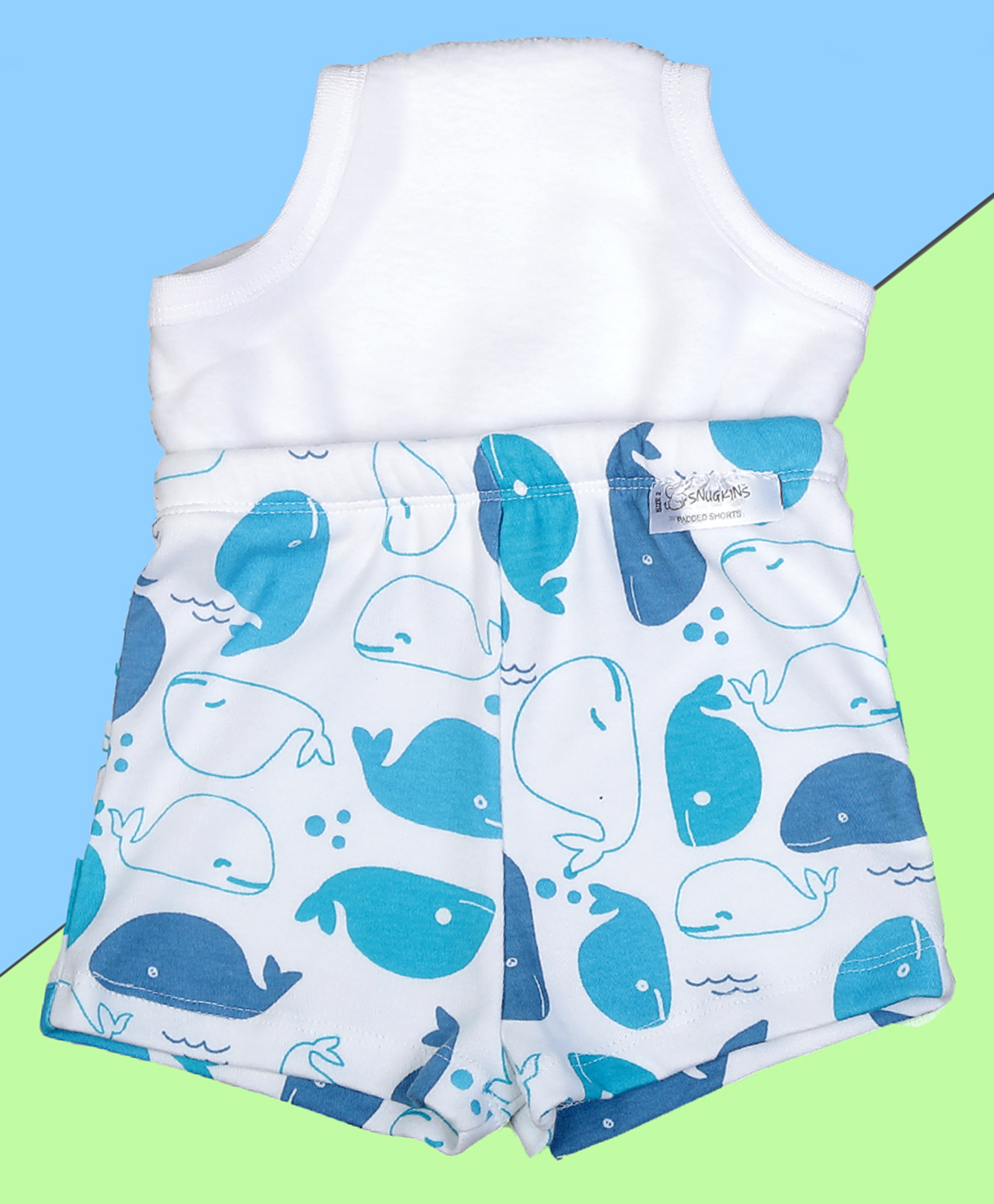 Snugkins Potty Training Shorts for Toddlers,Boys & Girls | 100% Cotton (Size 4, 4-5 Years) - Pack of1 - Whale-picture-18