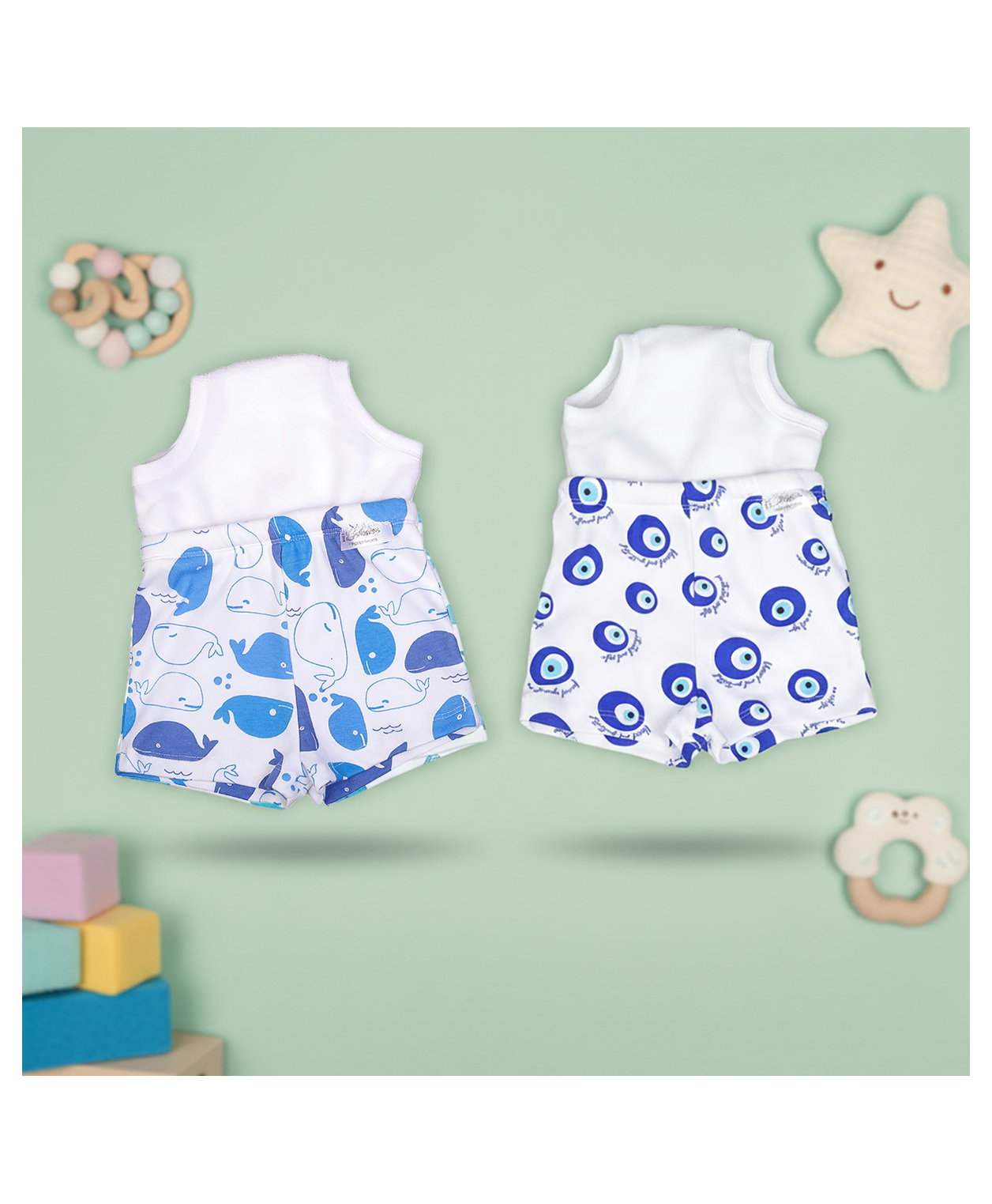 Snugkins Potty Training Shorts for Toddlers,Boys & Girls|100% Cotton Size 4 (4-5 years)-Pack of 2-EvilEye & Whale-picture-39