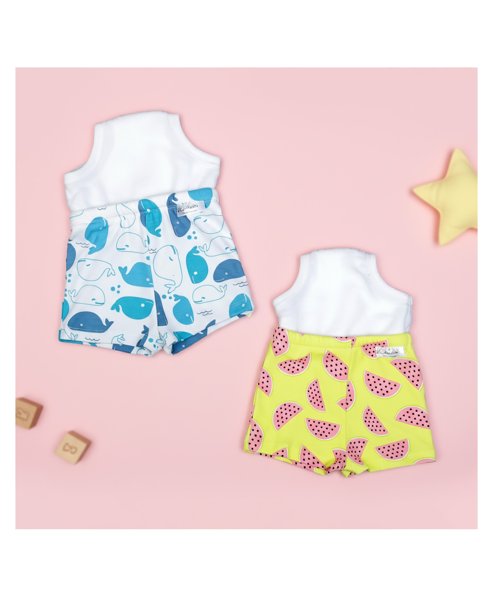 Snugkins Potty Training Shorts for Toddlers,Boys & Girls|100% Cotton Size 1 (1-2 years)-Pack of 2-Watermelon & Whale-picture-9
