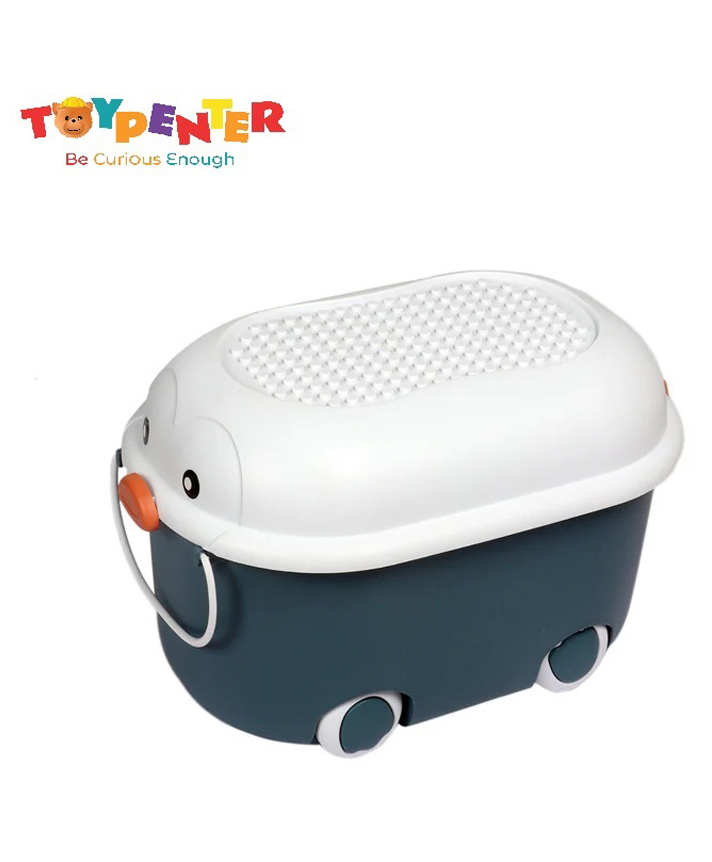 TOYPENTER Storage Box | Rolling Storage Container Box | Baby Storage Box For Baby Product | Trunk Storage Box | Storage Box And Organizer For Baby Products (Blue)-picture-25