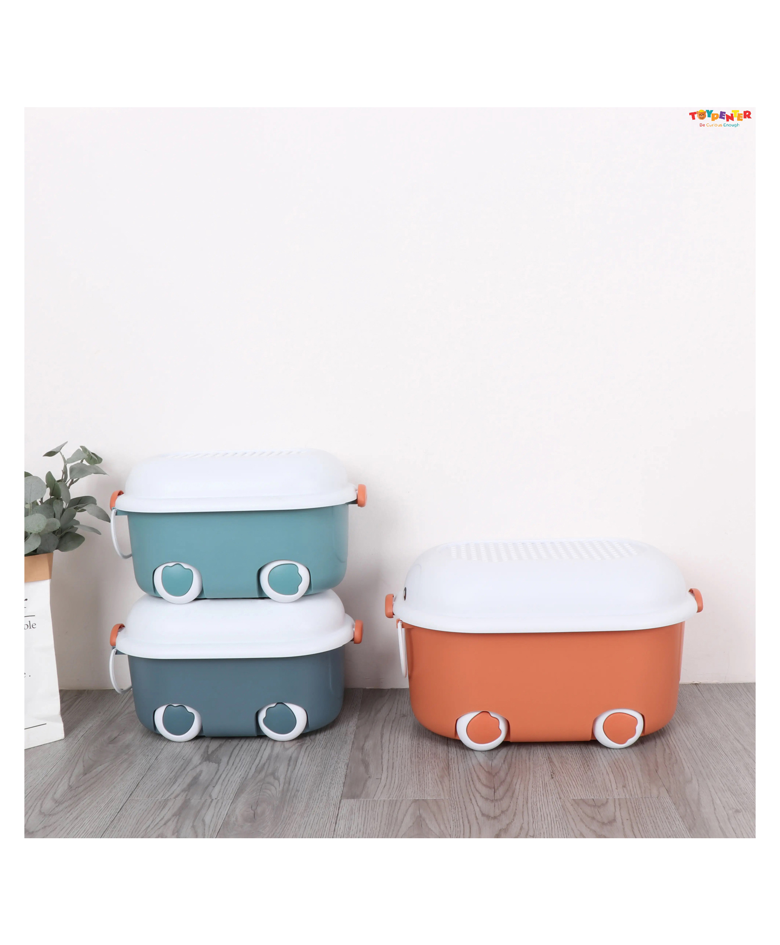 TOYPENTER Storage Box | Rolling Storage Container Box | Baby Storage Box For Baby Product | Trunk Storage Box | Storage Box And Organizer For Baby Products (Pack of 3)-picture-22