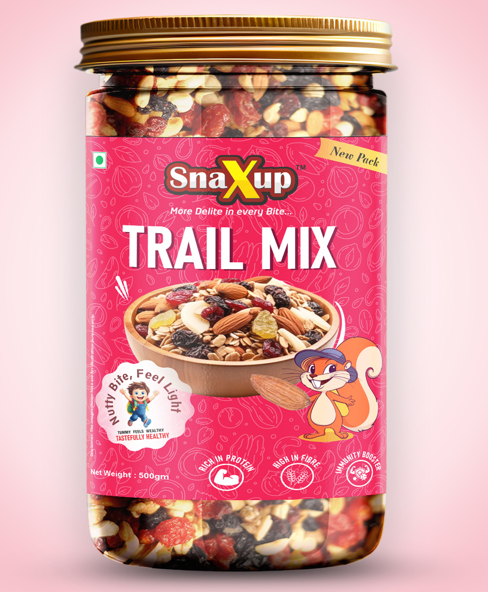 SnaXup Premium Absolute Health Dry Fruits Trail Mix 500 g-image-7