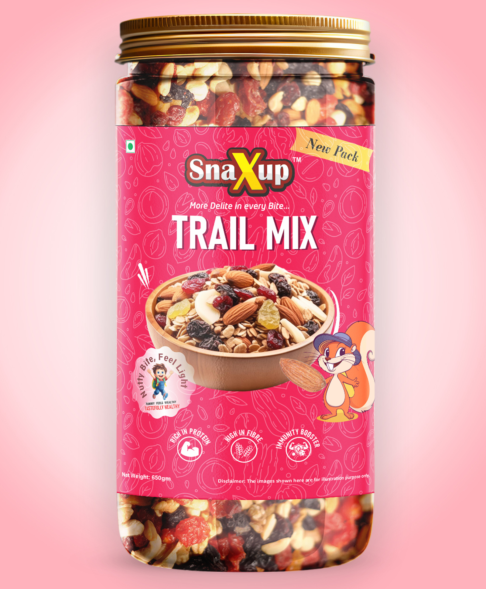 SnaXup Premium Absolute Health Dry Fruits Trail Mix 800 g-image-8