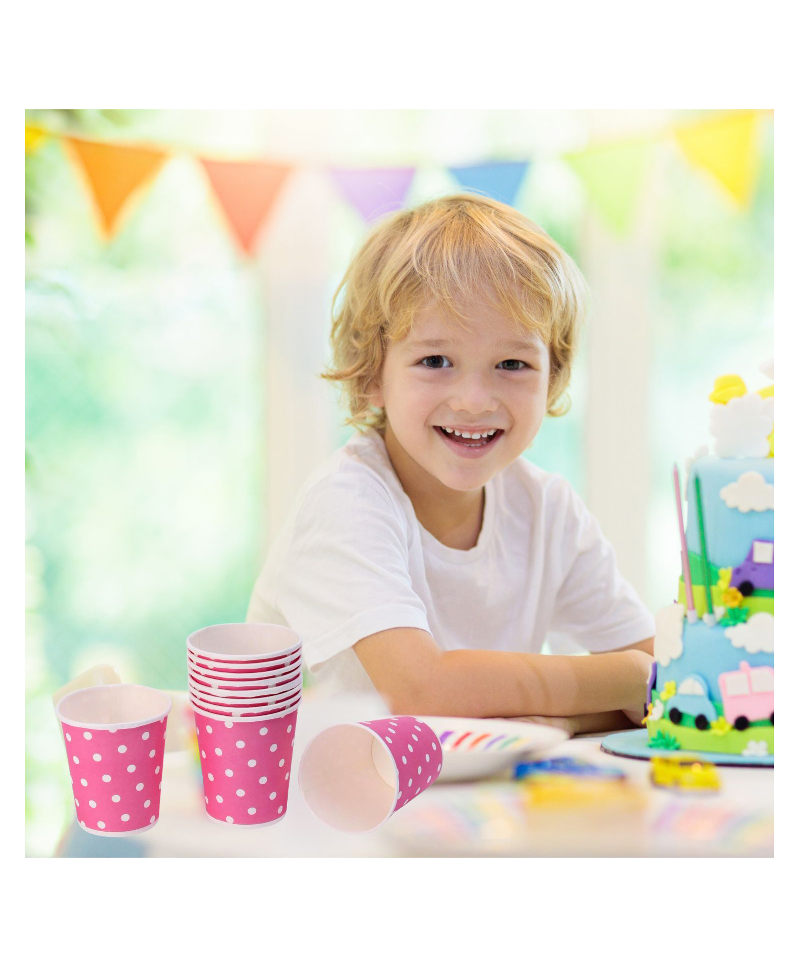 Party Anthem Polka Dotted Caper Cups Pink - Pack of 20