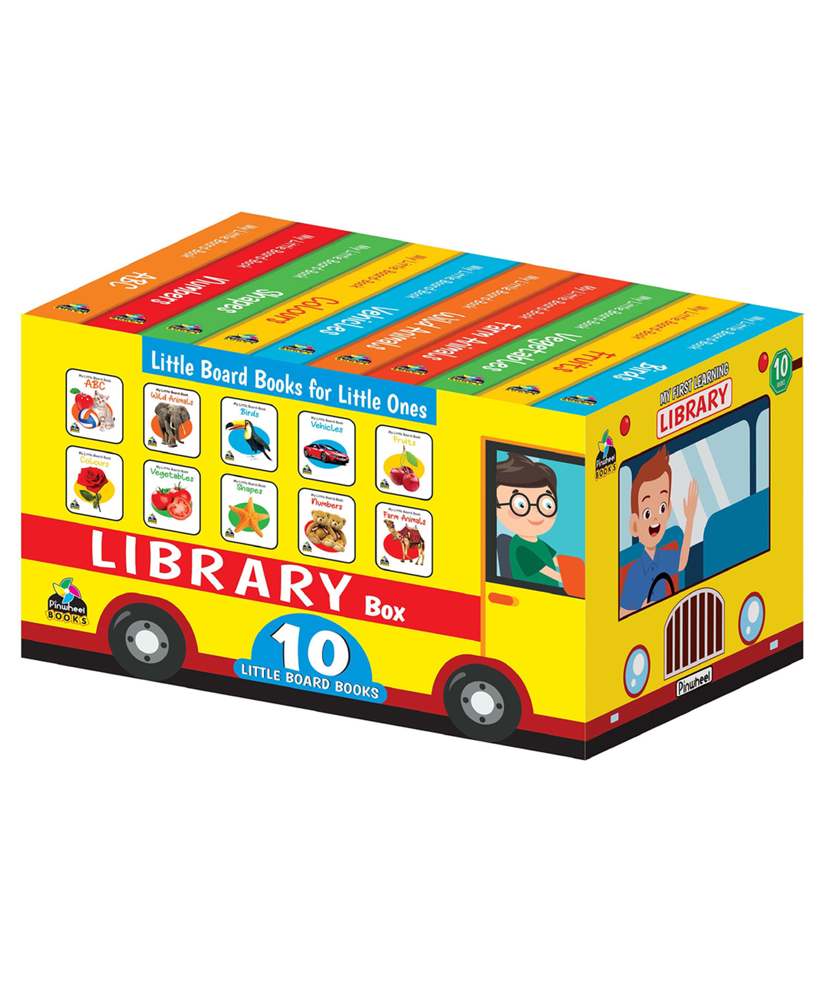 My First Learning Library Box - 1, ABC, Numbers, Wild Animals, Birds, Fruits, Vegetables & more, Pack of 10 Books - English-image-45