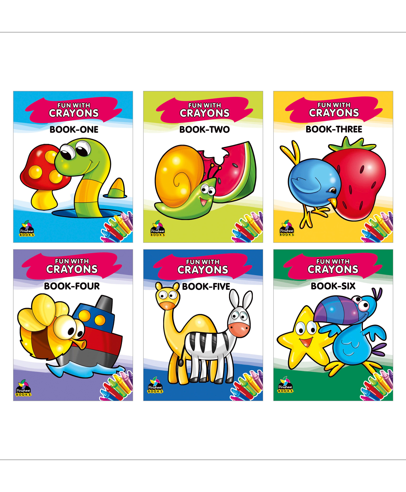 pinwheel books Fun With Crayons, Set of 6 Books - English-picture-14