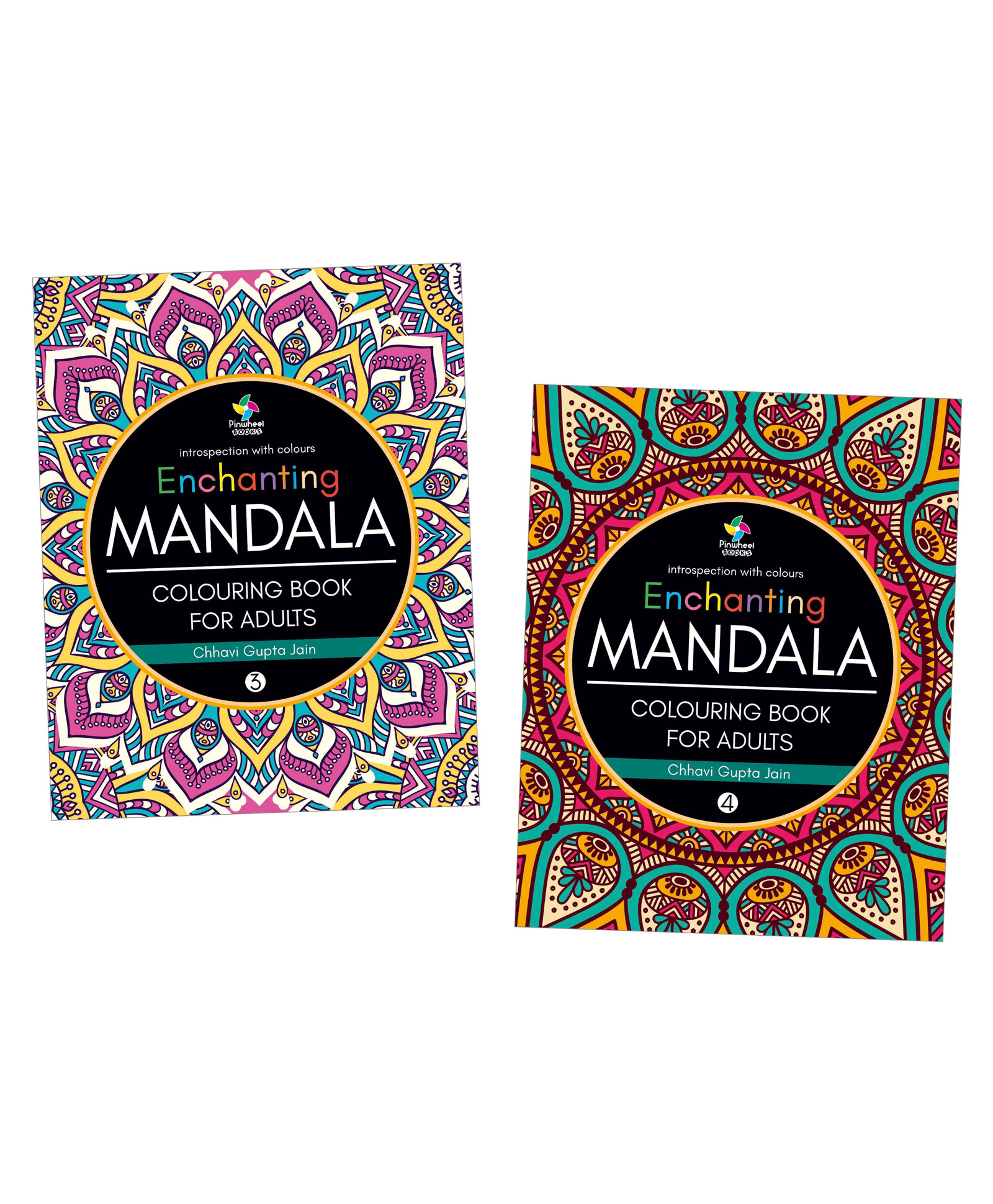 Enchanting Mandala Books, Colouring Book for Adults, Set of 2 Books - English