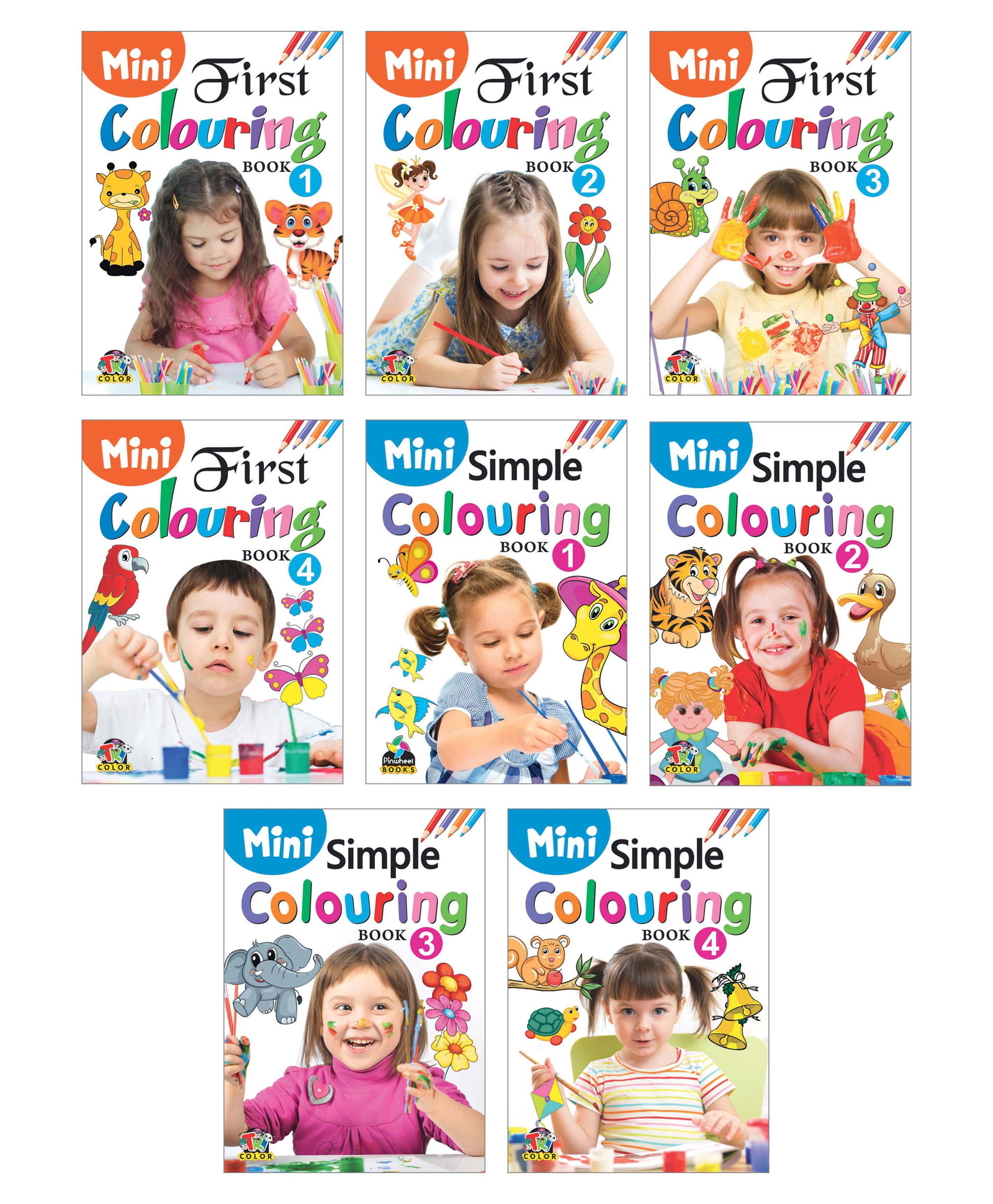 pinwheel books Mini Colouring Books, First, Simple, Set of 8 Books - English-picture-20