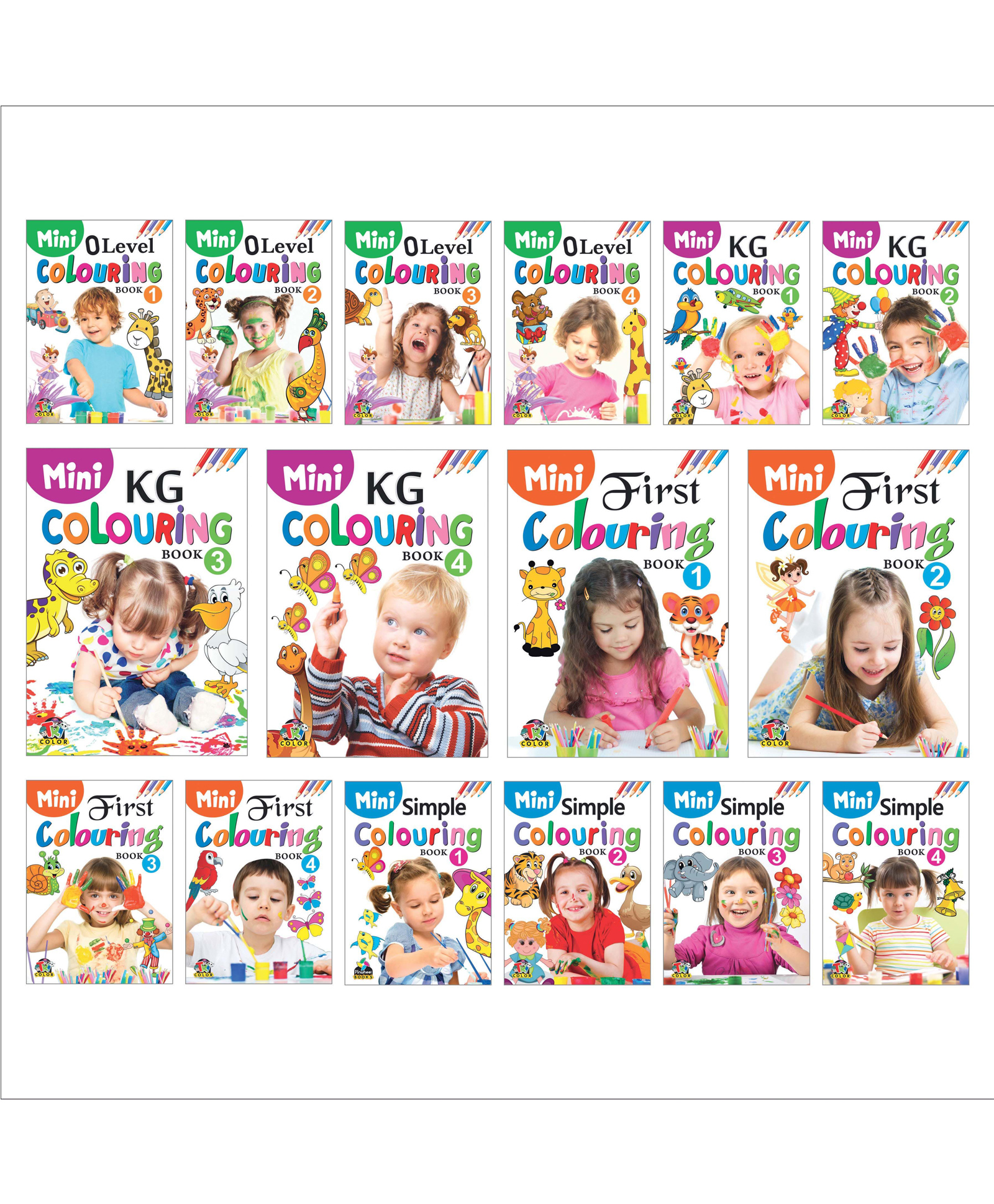 Mini Colouring Books, 0 Level, KG, First, Simple, Set of 16 Books - English-image-20