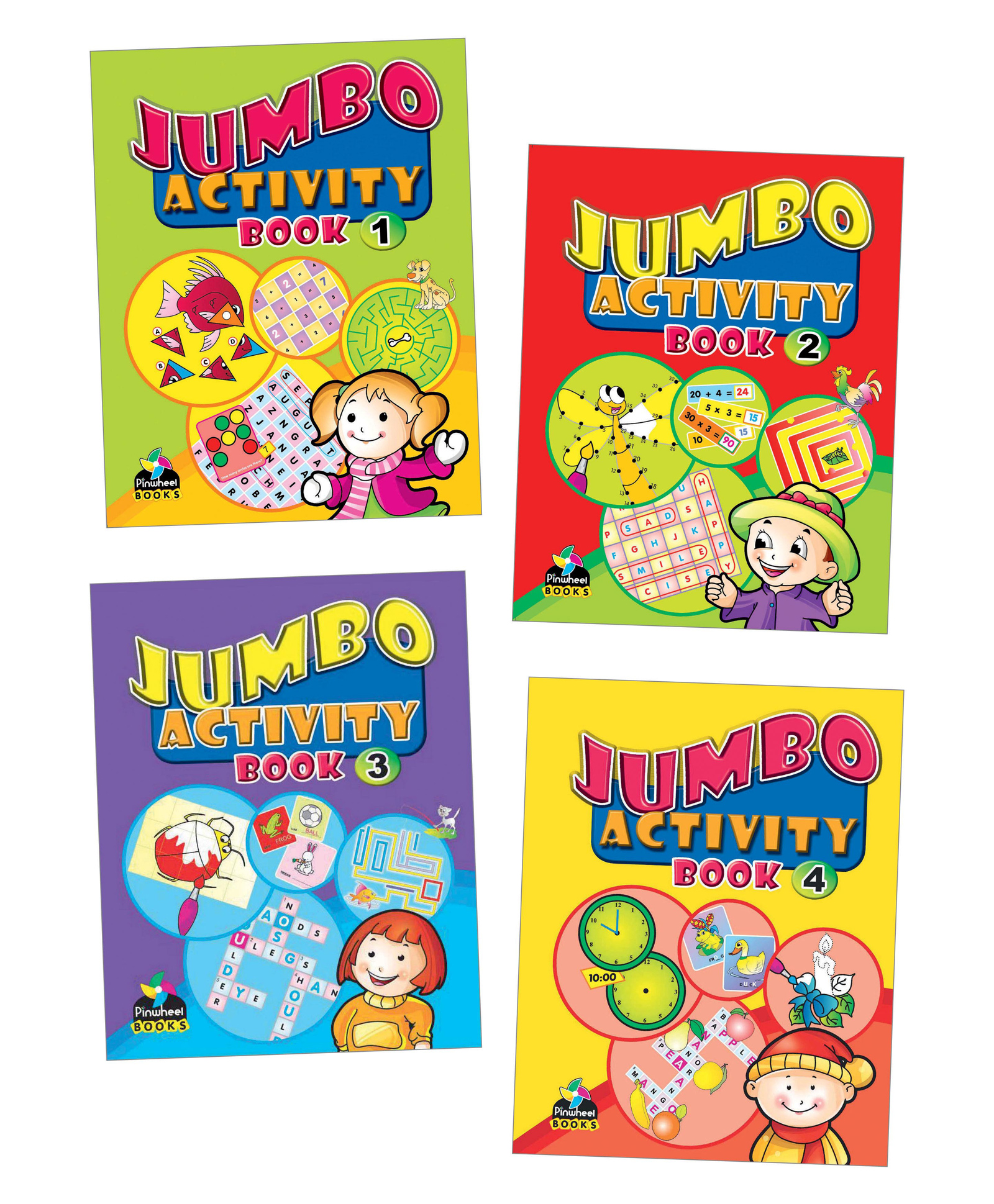 Jumbo Activity Books, Set of 4 Books - English-image-39