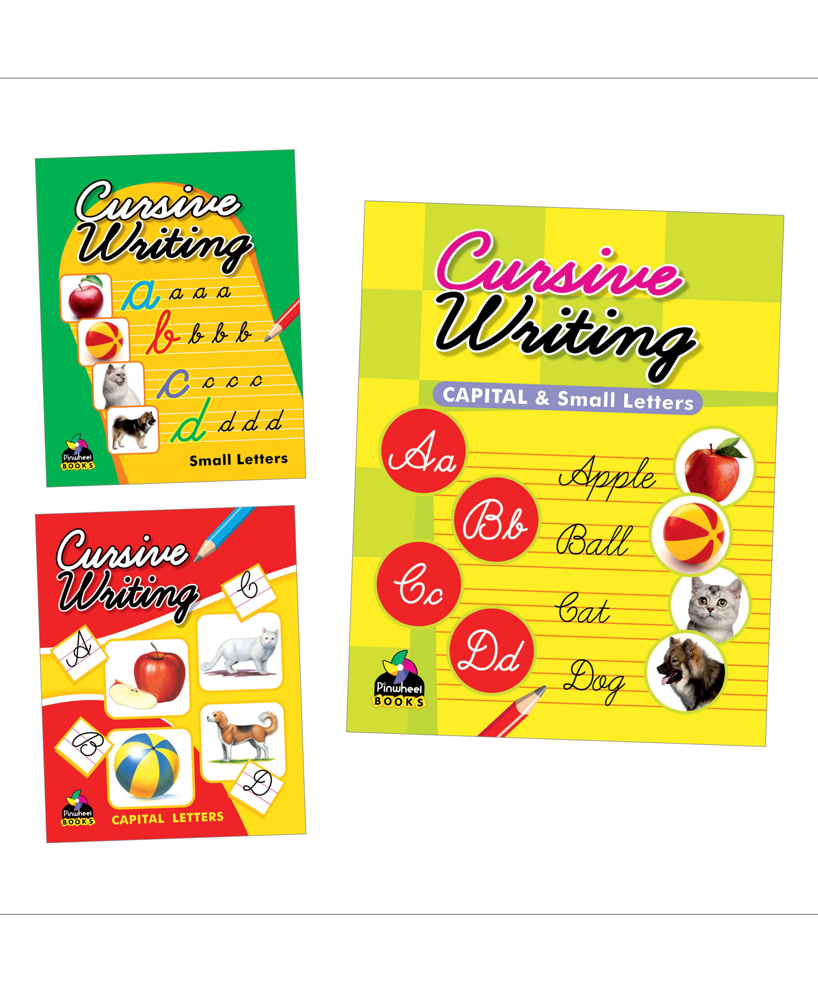 Cursive Writing Books, Capital Letters, Small Letters, Capital & Small Letters, Set of 3 Books - English-image-46