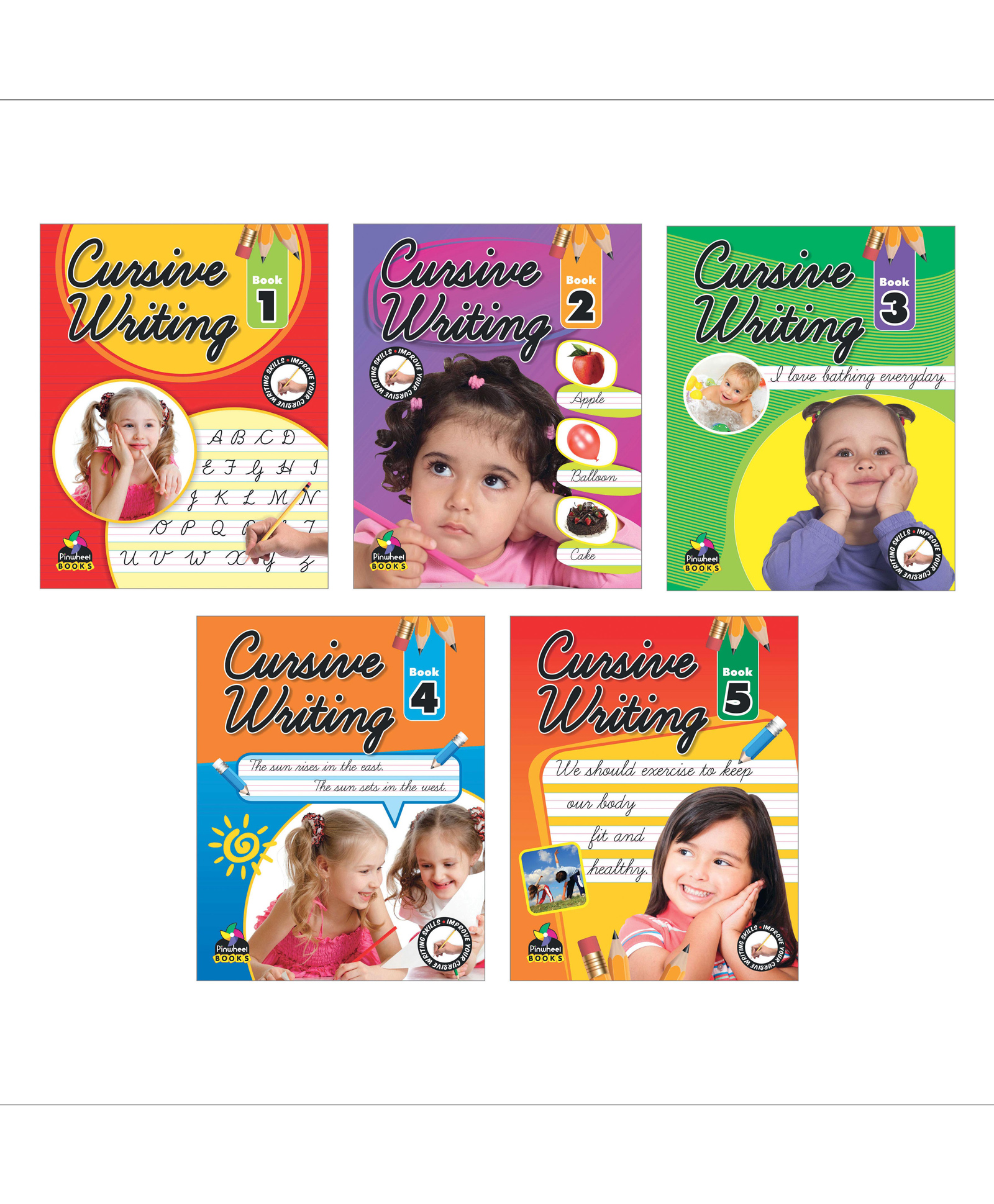 pinwheel books Cursive Writing Books, Set of 5 Books - English-picture-19