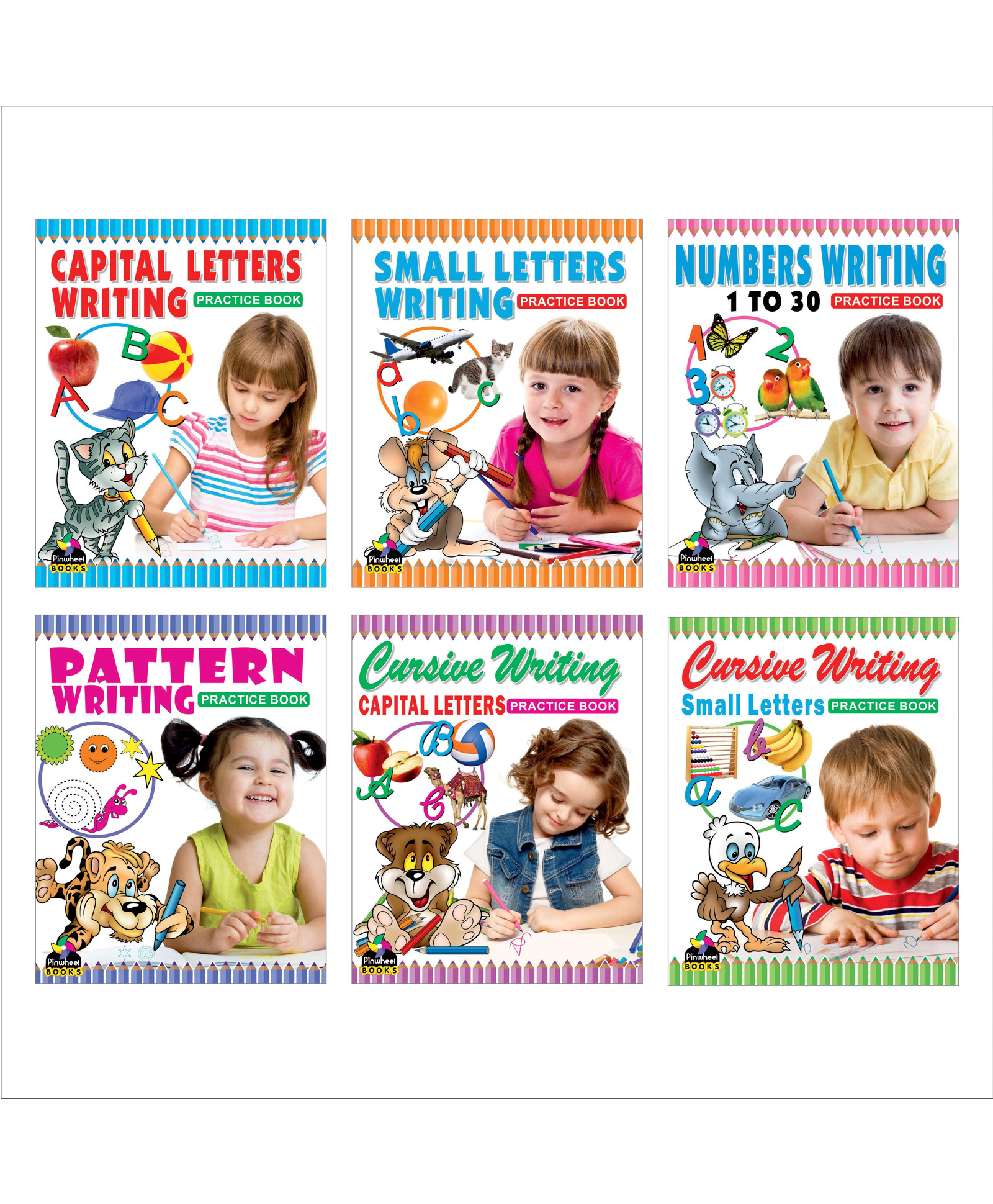 Writing Practice Books, Capital Letters, Numbers Writing 1 - 30, Pattern Writing & more, Set of 6 Books - English-image-40