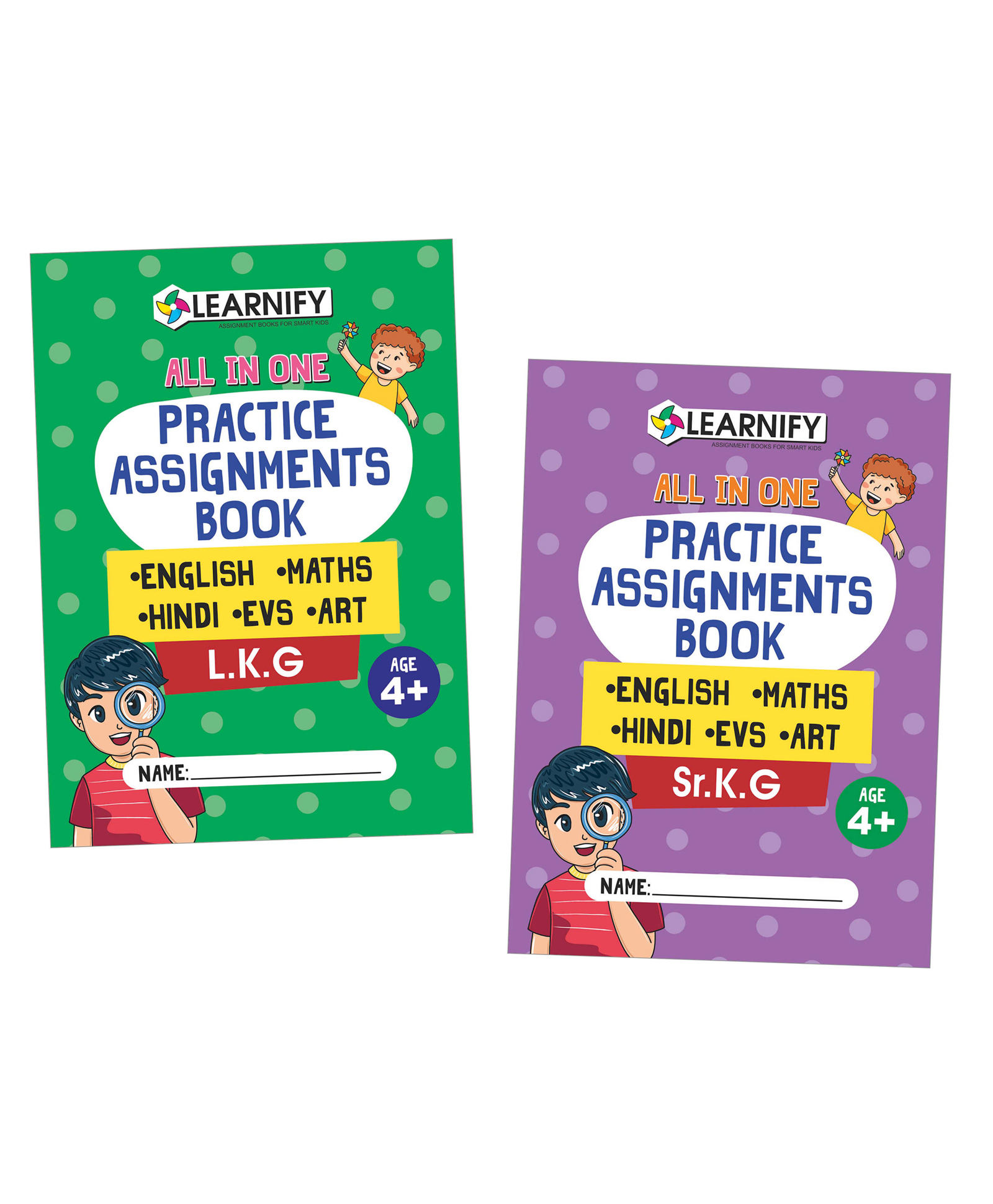 All In One Practice Assignments Books, English, Maths, Hindi, EVS, Art, L. Kg & Sr. Kg, Set of 2 Books - English-image-20