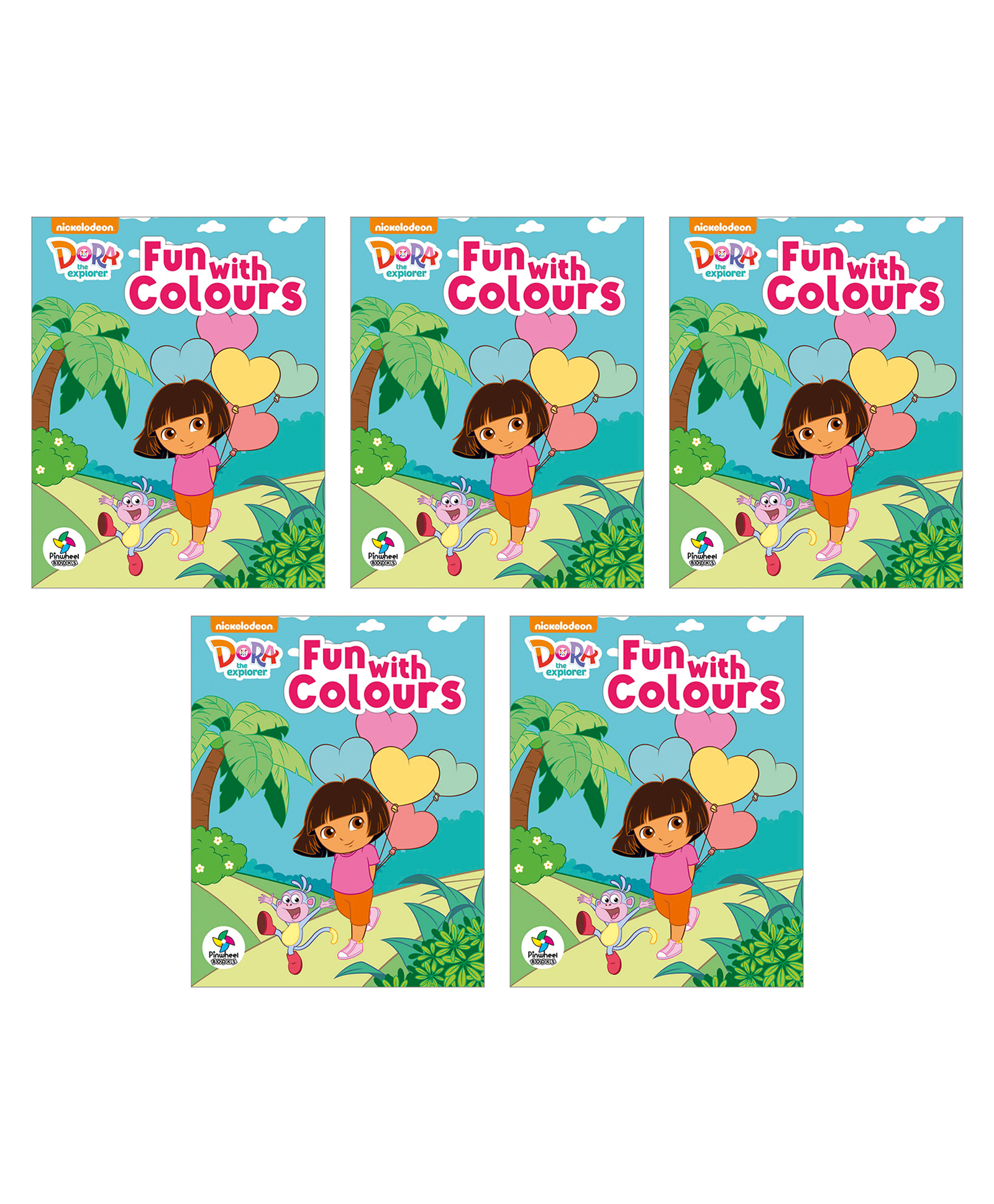 pinwheel books Dora the Explorer Colouring Books, Fun with Colours, Set of 5 Books - English-picture-18