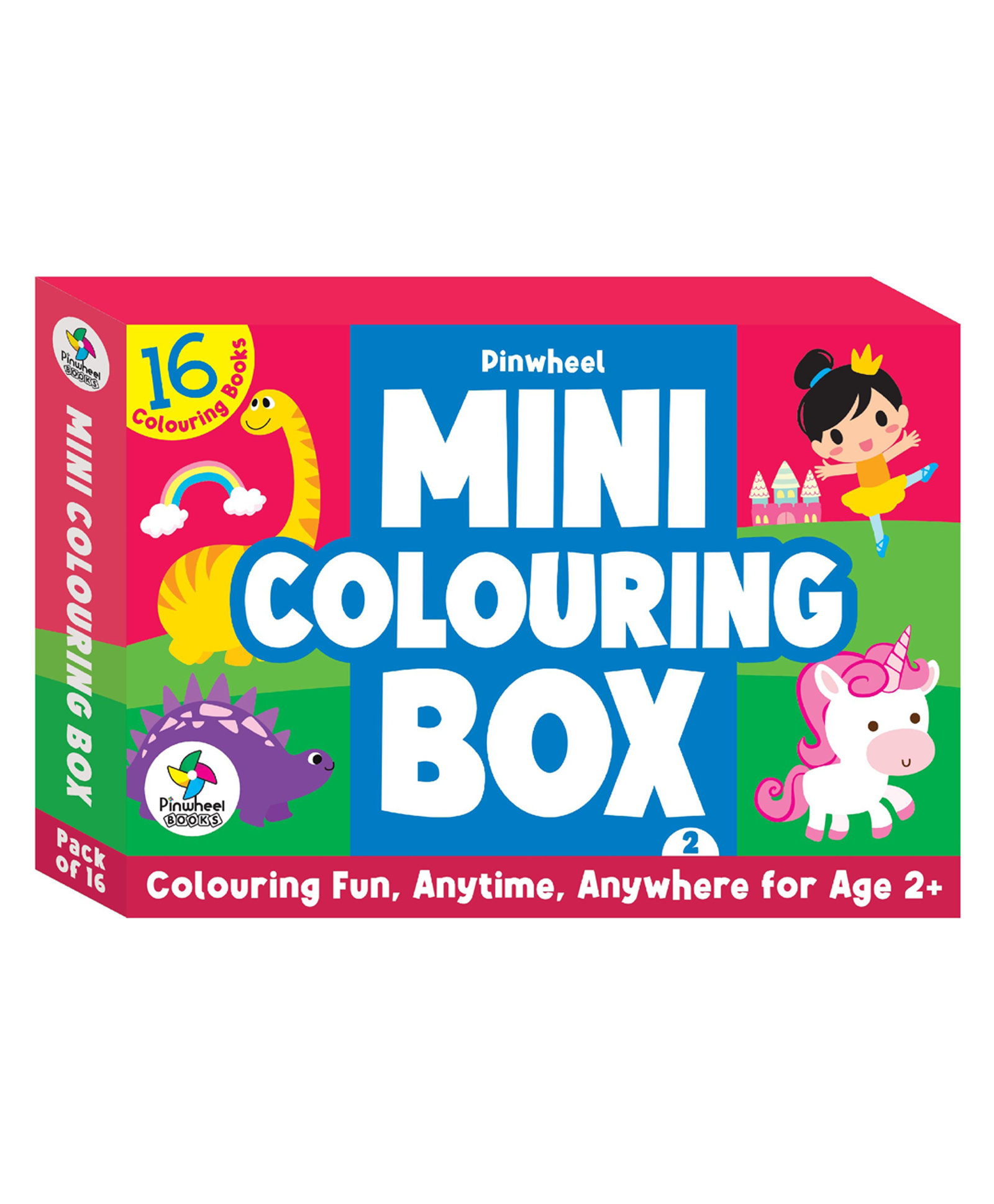 Mini Colouring Box-2, Unicorns, Dinosaurs, Mermaid, Princess, Pack of 16 Mini Colouring Books - English-image-37