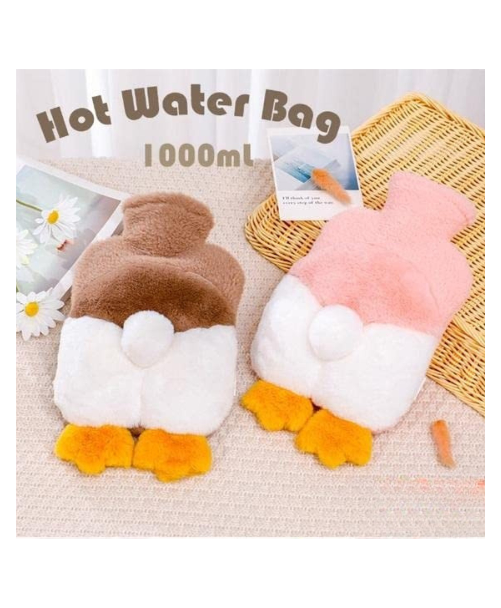 YAMAMA Hot Water Bag with Soft Cover for Pain Relief Heating Pad Hot Water Bottle And Rubber Bottle for Hot Water Bag for Pain Relief, Bottle, Pain Relief Pad Heating Bag 1000ml(Pack of 1Color May Vary)-picture-15