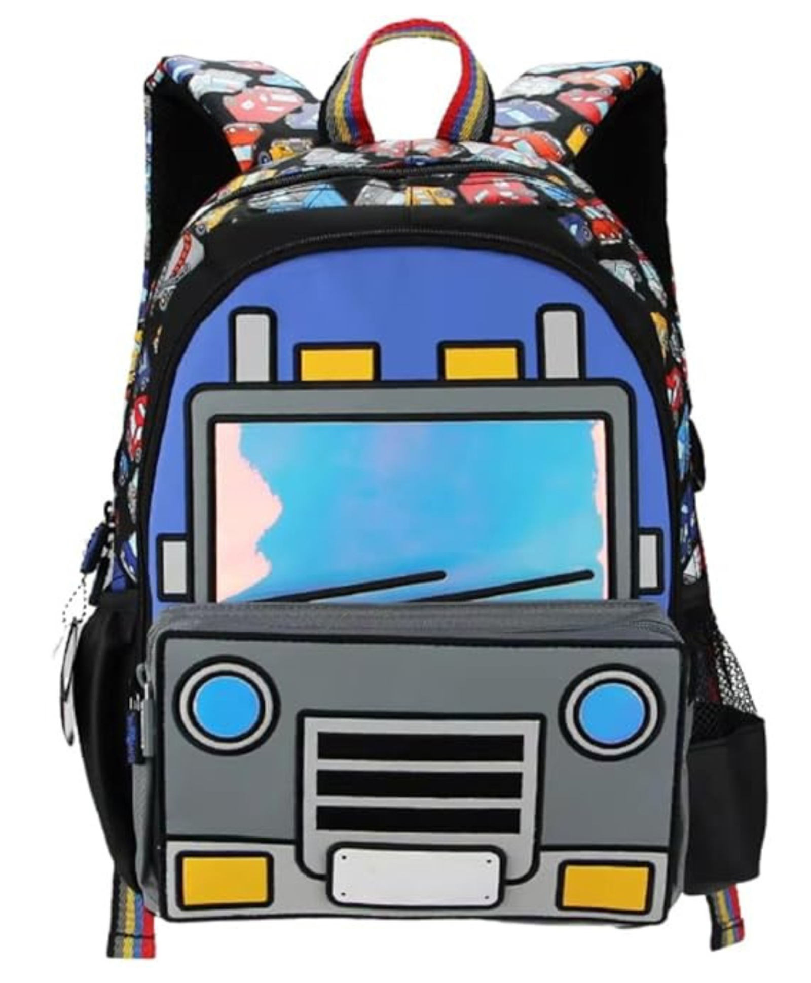 YAMAMA Truck Kids Backpack Miniature School Bags for Kids, Bags for Pre-Schoolers, Small Bags for School, Picnic, Travelling Bag for ToddlersMulticolor Height 14 Inch-picture-18