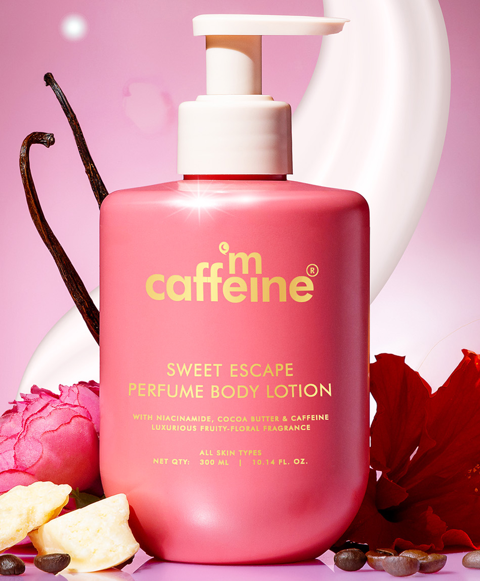 mCaffeine Sweet Escape Perfume Body Lotion with Niacinamide & Cocoa Butter -300 ml-image-32