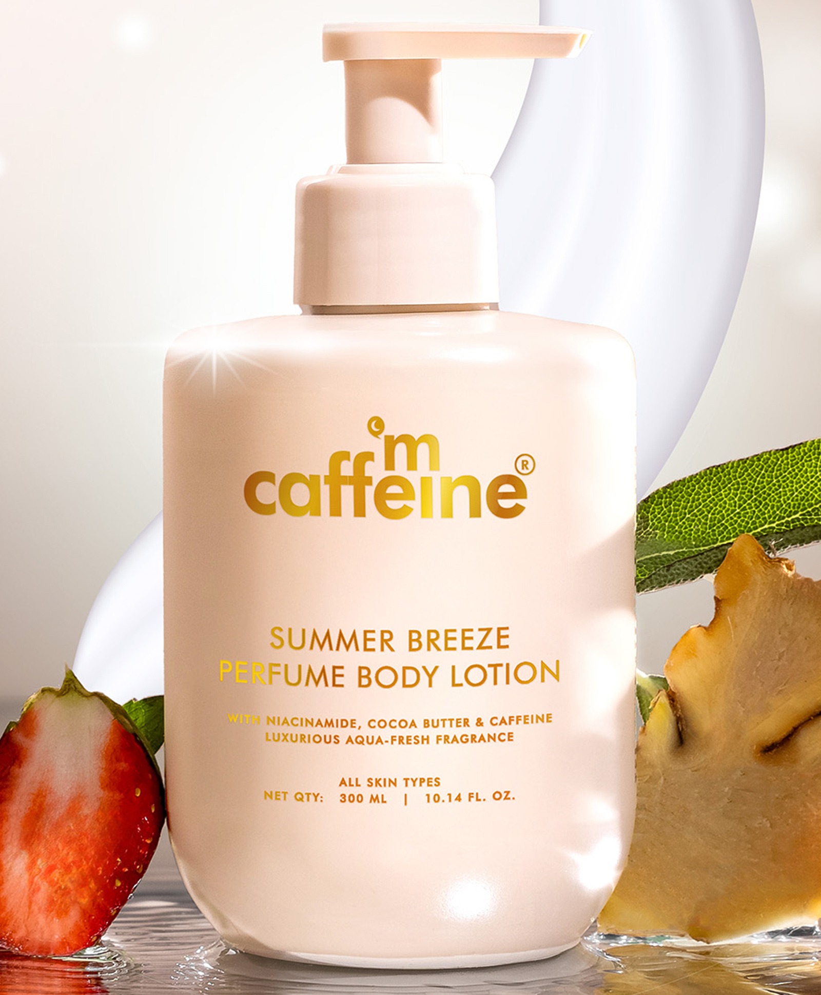 mCaffeine Summer Breeze Perfume Body Lotion with Niacinamide & Cocoa Butter - 300 ml-image-12