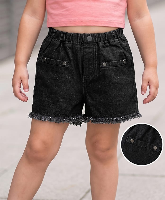 Mark & Mia Denim Washed Shorts - Black-image-15