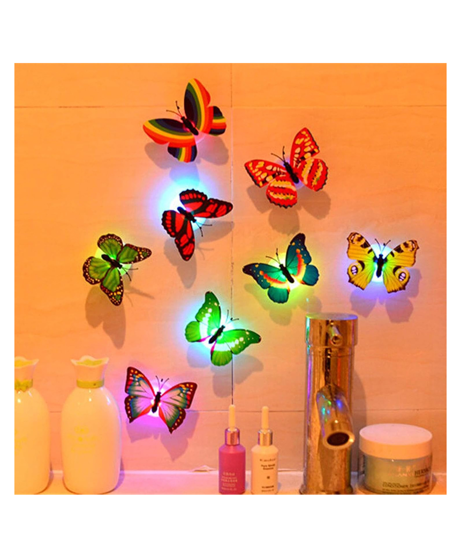 JAAMSO ROYALS 3D Multicolor Butterfly Night Light Butterfly Sticker-picture-20
