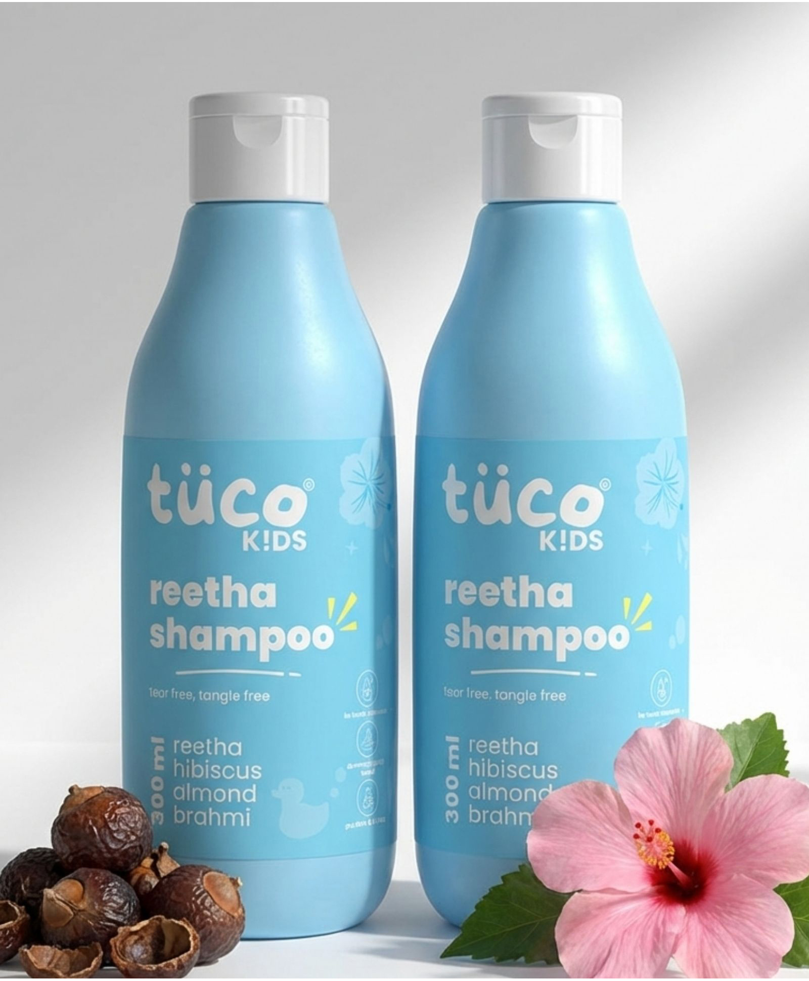Tuco Kids Shampoo for soft, smooth hair | Tear-Free, Hypoallergenic | SLS & Paraben Free 600 ml (Pack of 2)