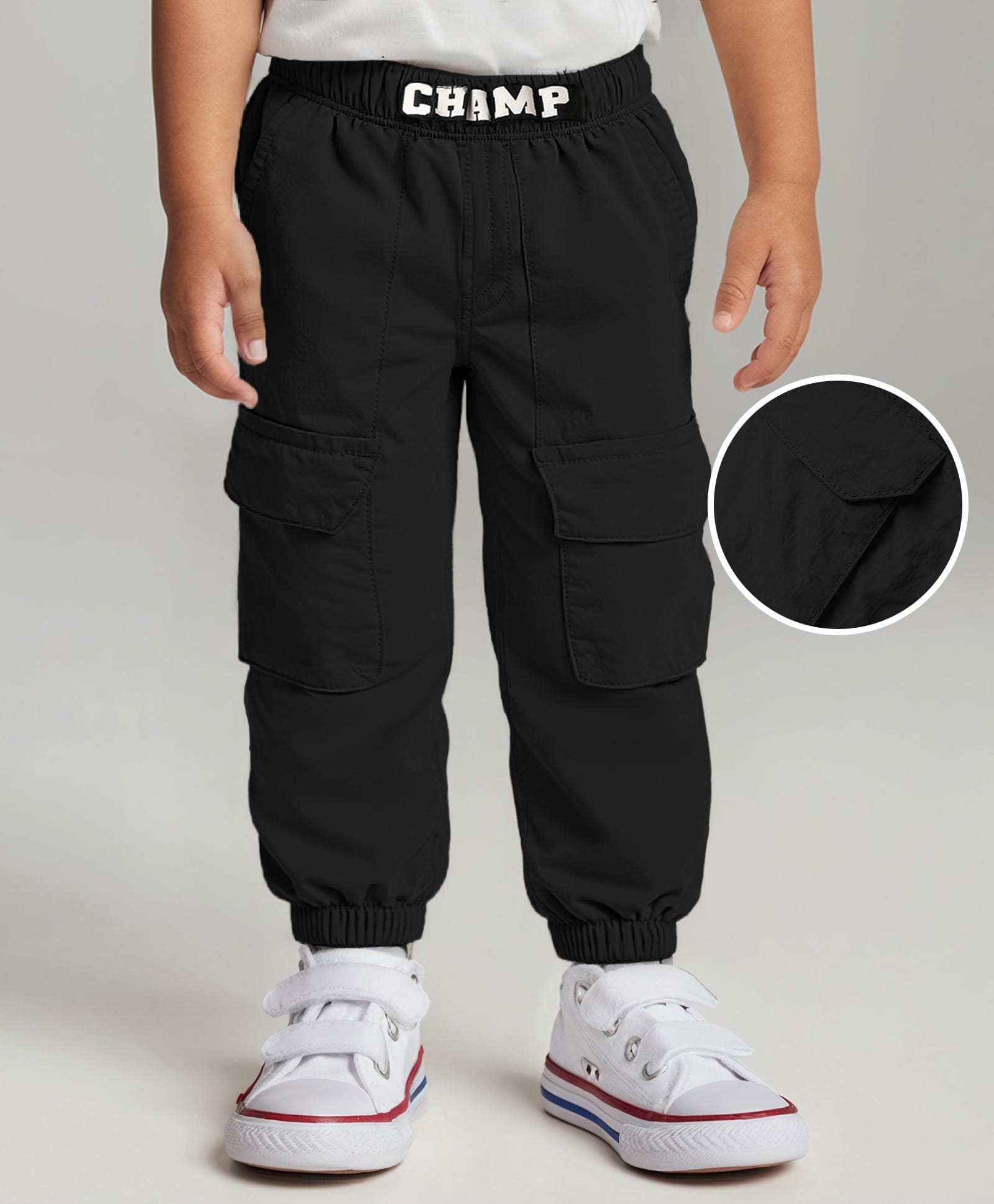 Babyhug Woven Full Length Solid Colour Trouser Pant - Black-picture-12