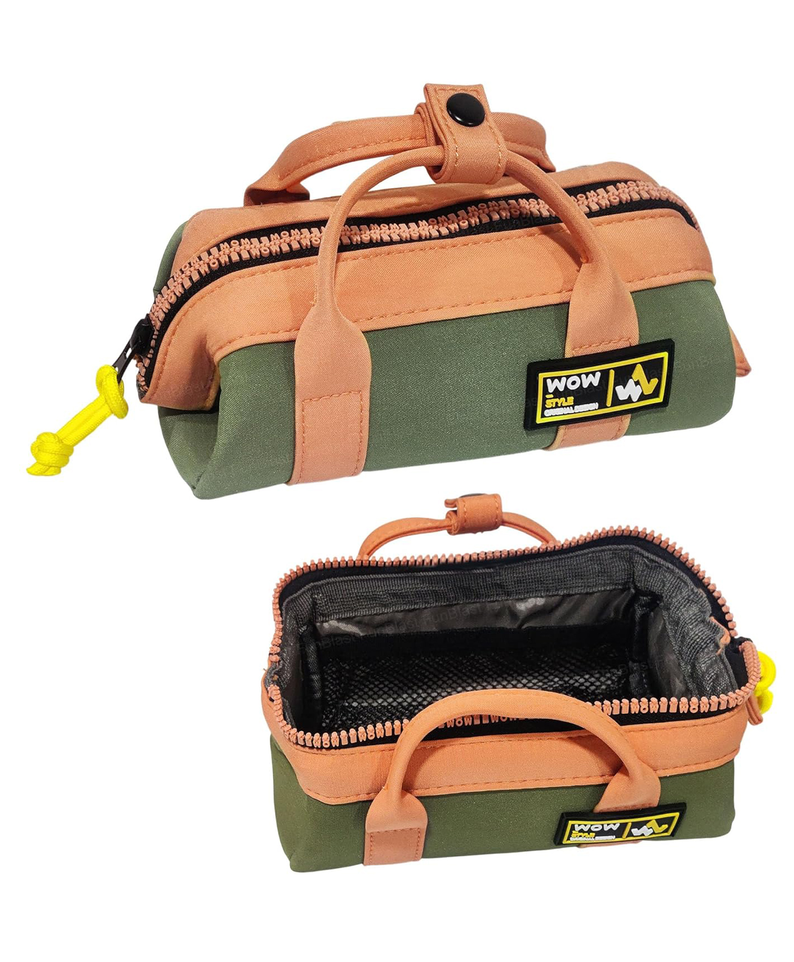 FunBlast Duffle Bag Shaped Large Capacity Pouch for Boys & Girls 1 Pc KhakiGreen-picture-27