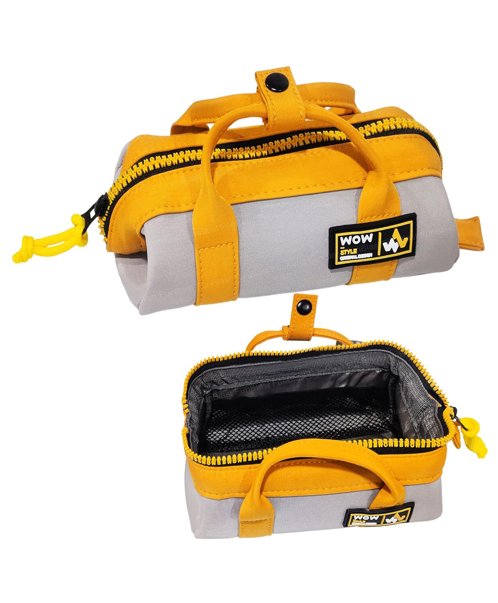 FunBlast Duffle Bag Shaped Large Capacity Pouch for Boys & Girls 1 Pc Grey-image-19