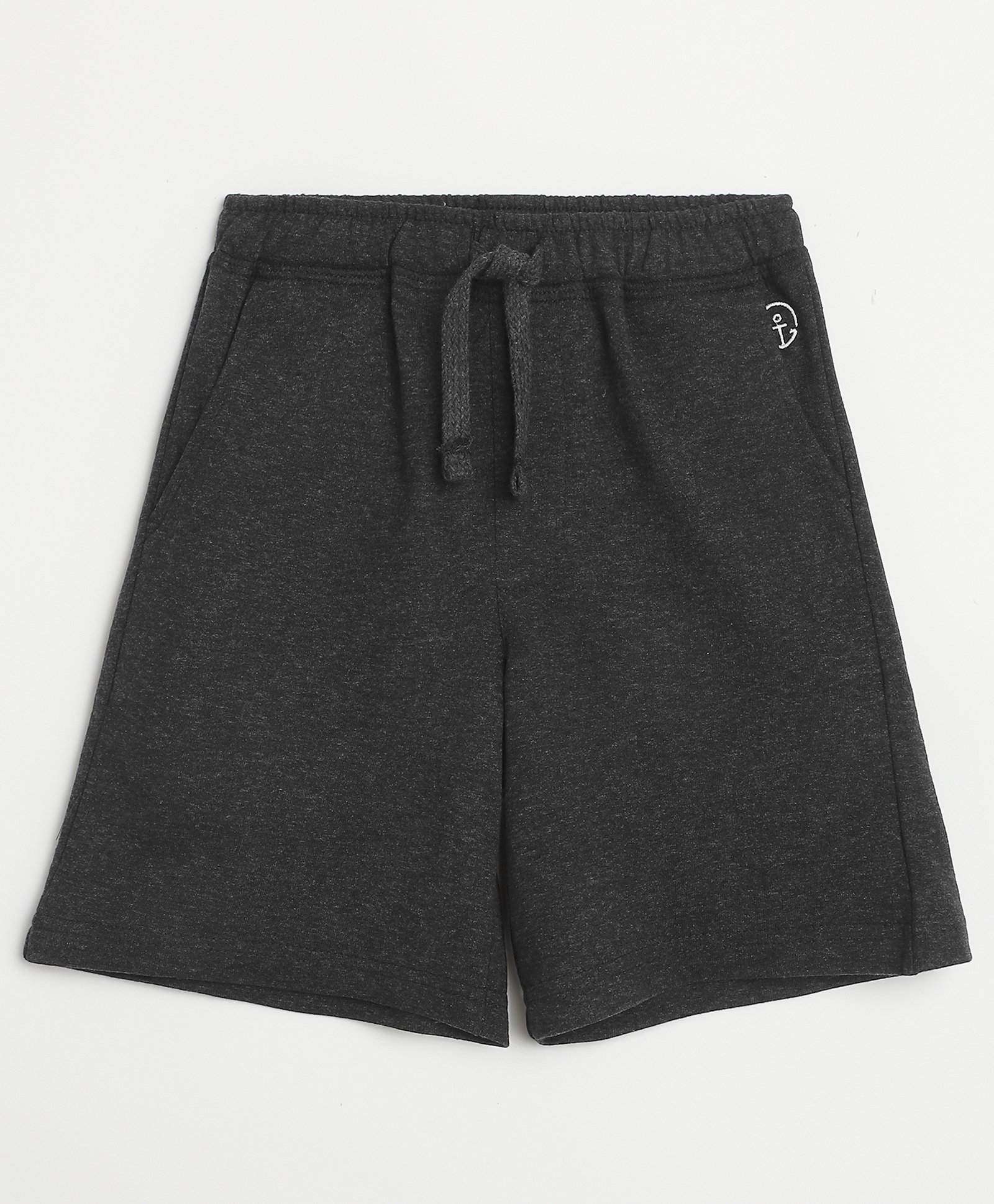 Campana Cotton Solid Shorts - Charcoal Grey-picture-25