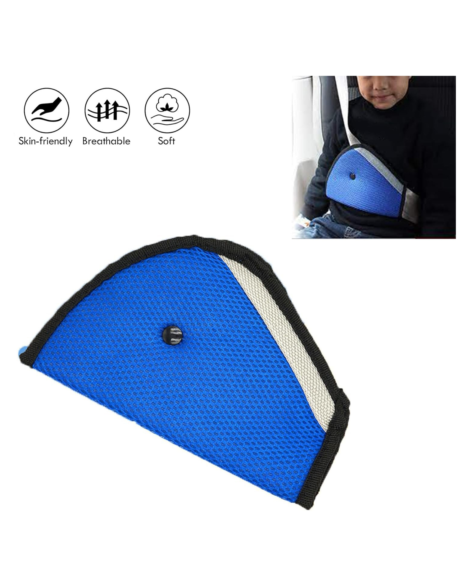 Safe-O-Kid Car Safety Seat Belt Holder - Secure Seat Belt Keeper for Car Seat, Prevents Strap Twisting, Protects Neck, and Safeguards Kids from Car Belt Discomfort-picture-11