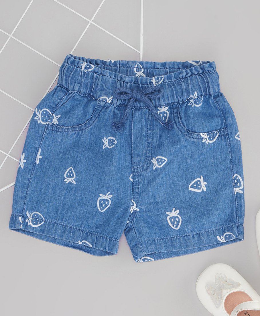 Pantaloons Baby Strawberry Printed Shorts - Blue-picture-28