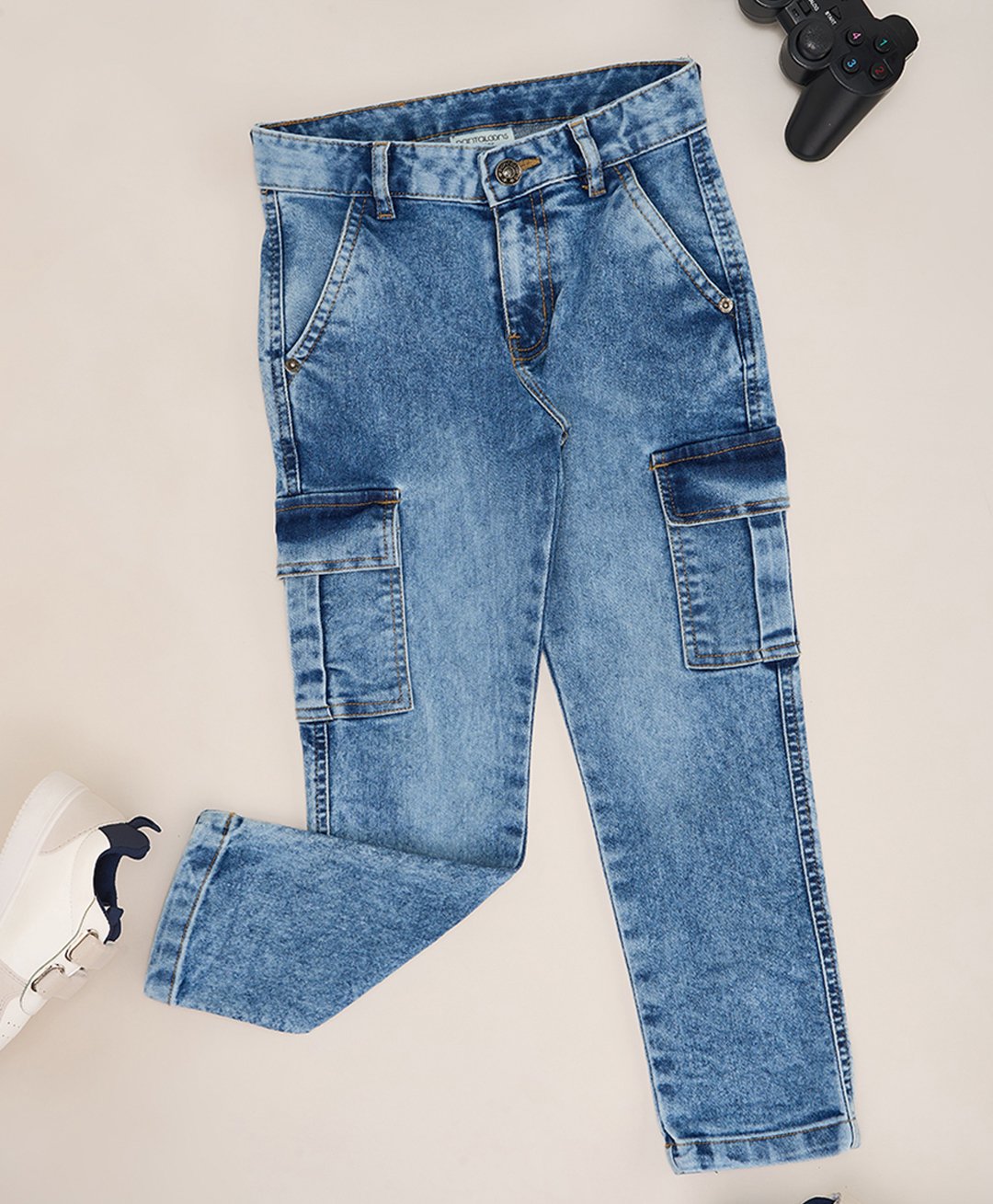 Pantaloons Junior Denim Mild Washed Jeans - Dusk Blue-picture-10