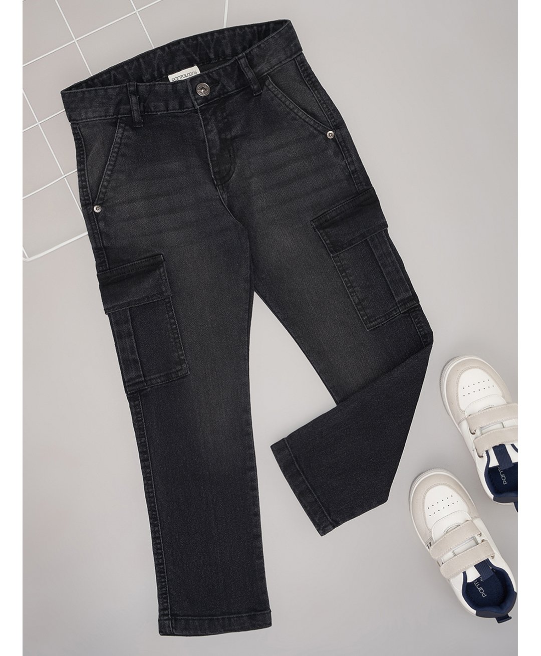 Pantaloons Junior Denim Mild Washed Jeans - Black-image-39