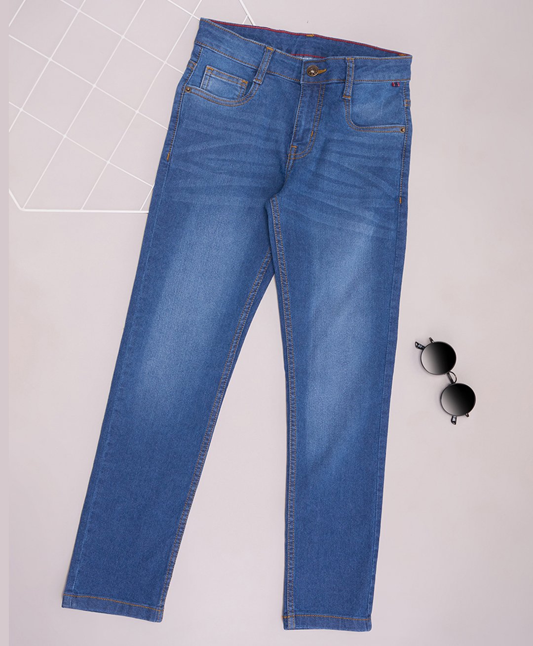 Pantaloons Junior Denim Mild Washed Jeans - Blue-picture-14