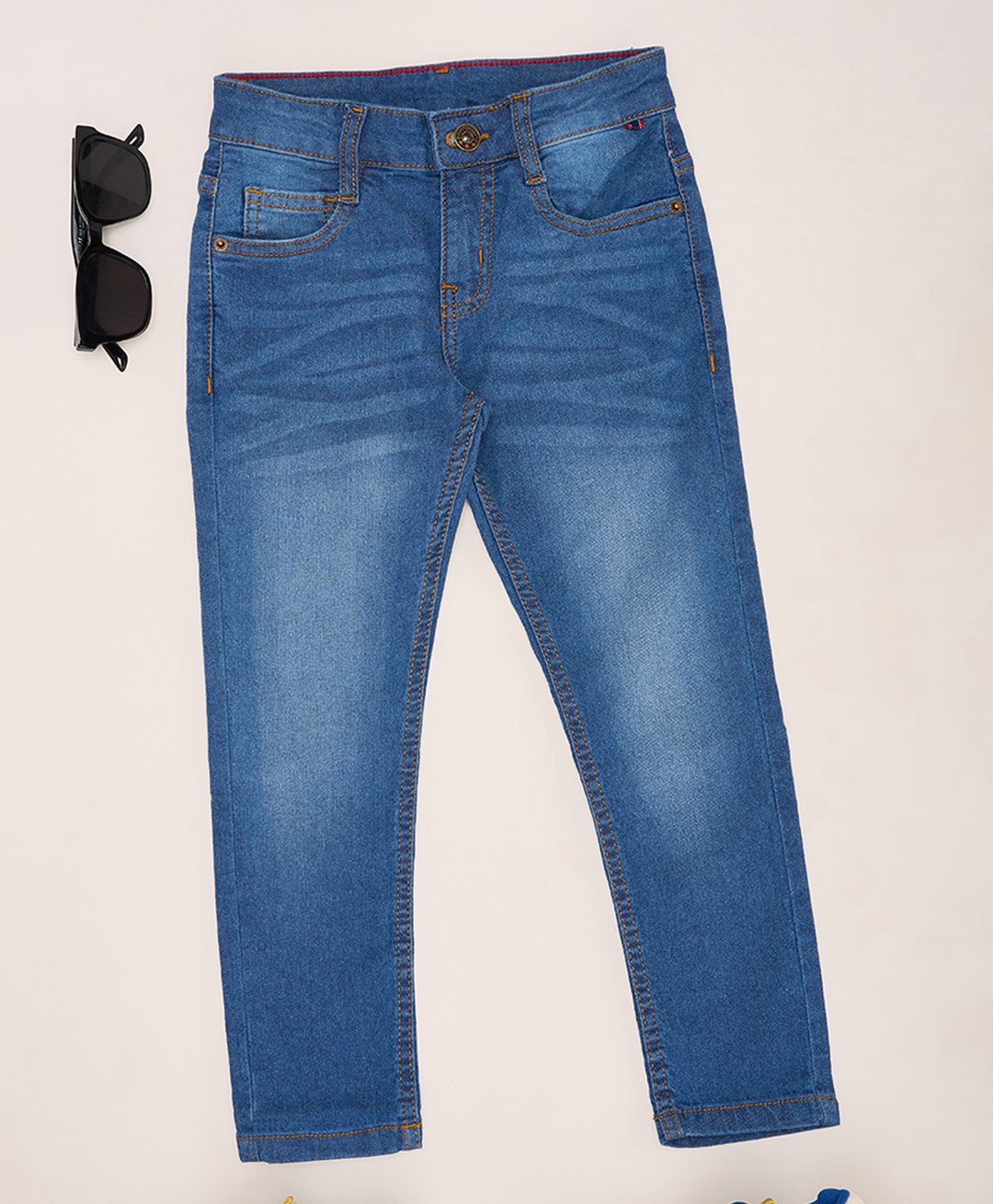 Pantaloons Junior Denim Mild Washed Jeans - Blue-picture-24