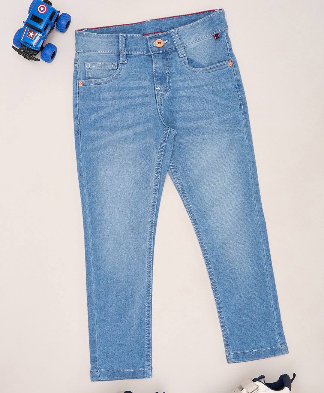 Pantaloons Junior Mild Washed Jeans - Light Blue-image-24