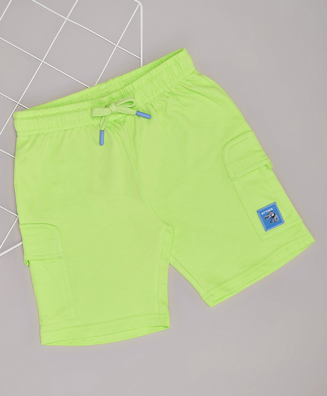 Pantaloons Junior Pocket & Patch Detailed Shorts - Sunny Lime-picture-18