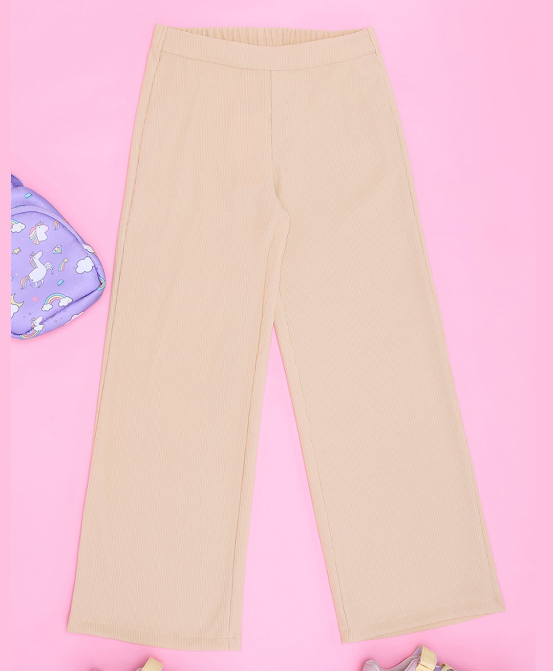 Pantaloons Junior Solid Palazzo - Beige-picture-26