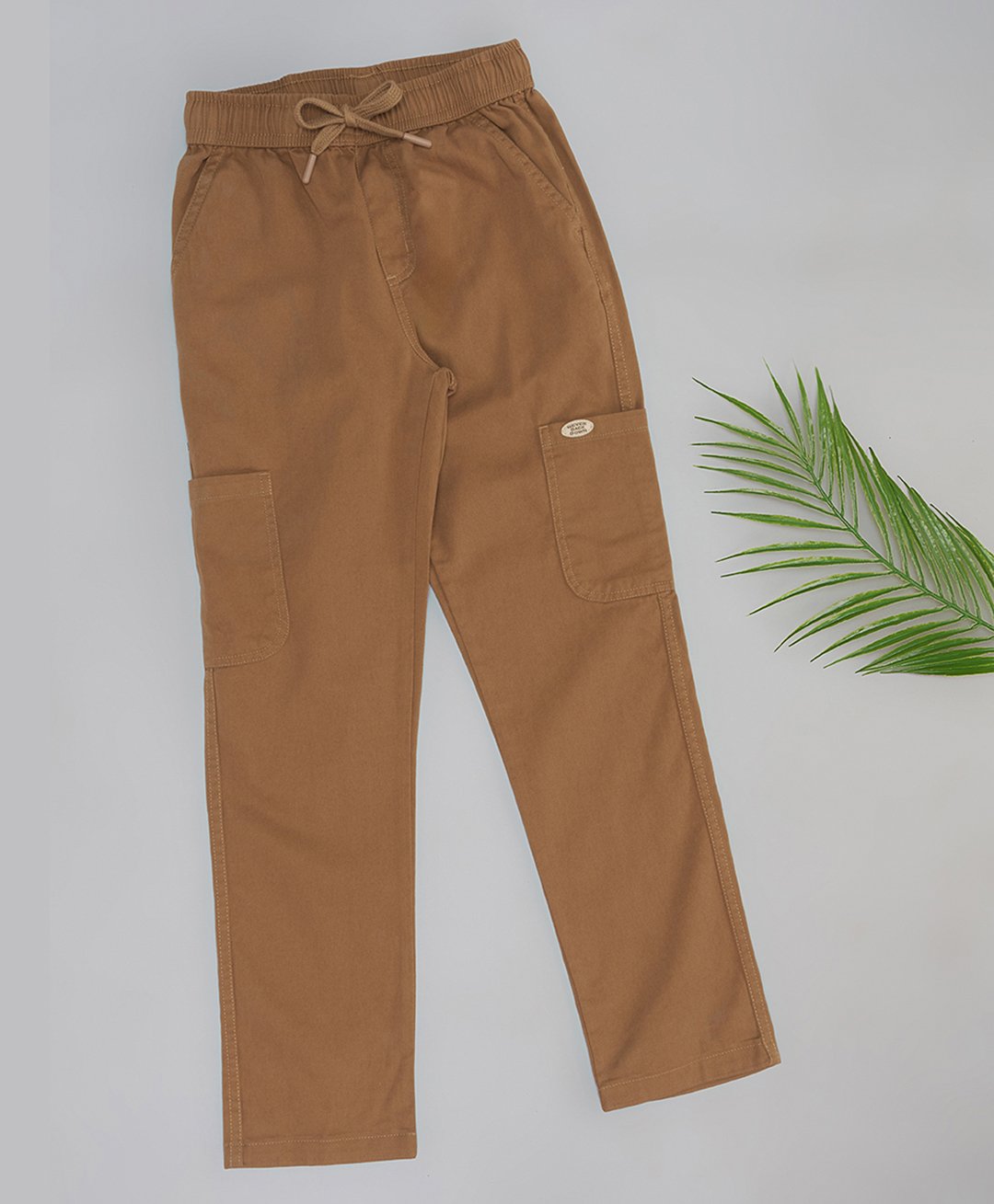 Pantaloons Junior Cotton Solid Pant - Tan-picture-28