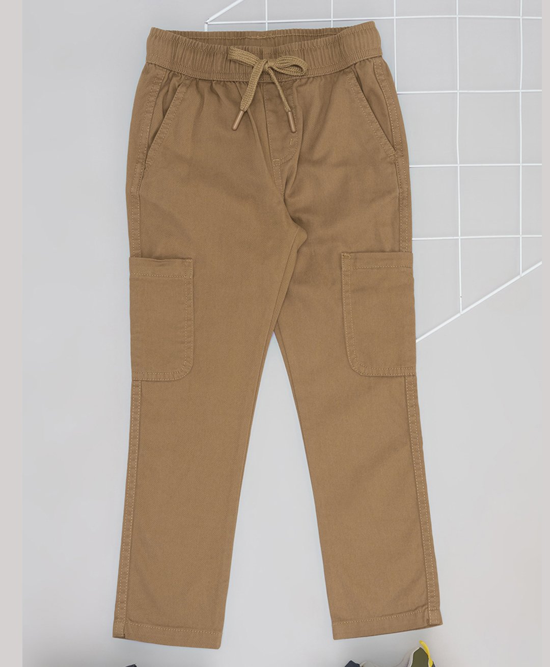 Pantaloons Junior Cotton Solid Pant - Brown-picture-24