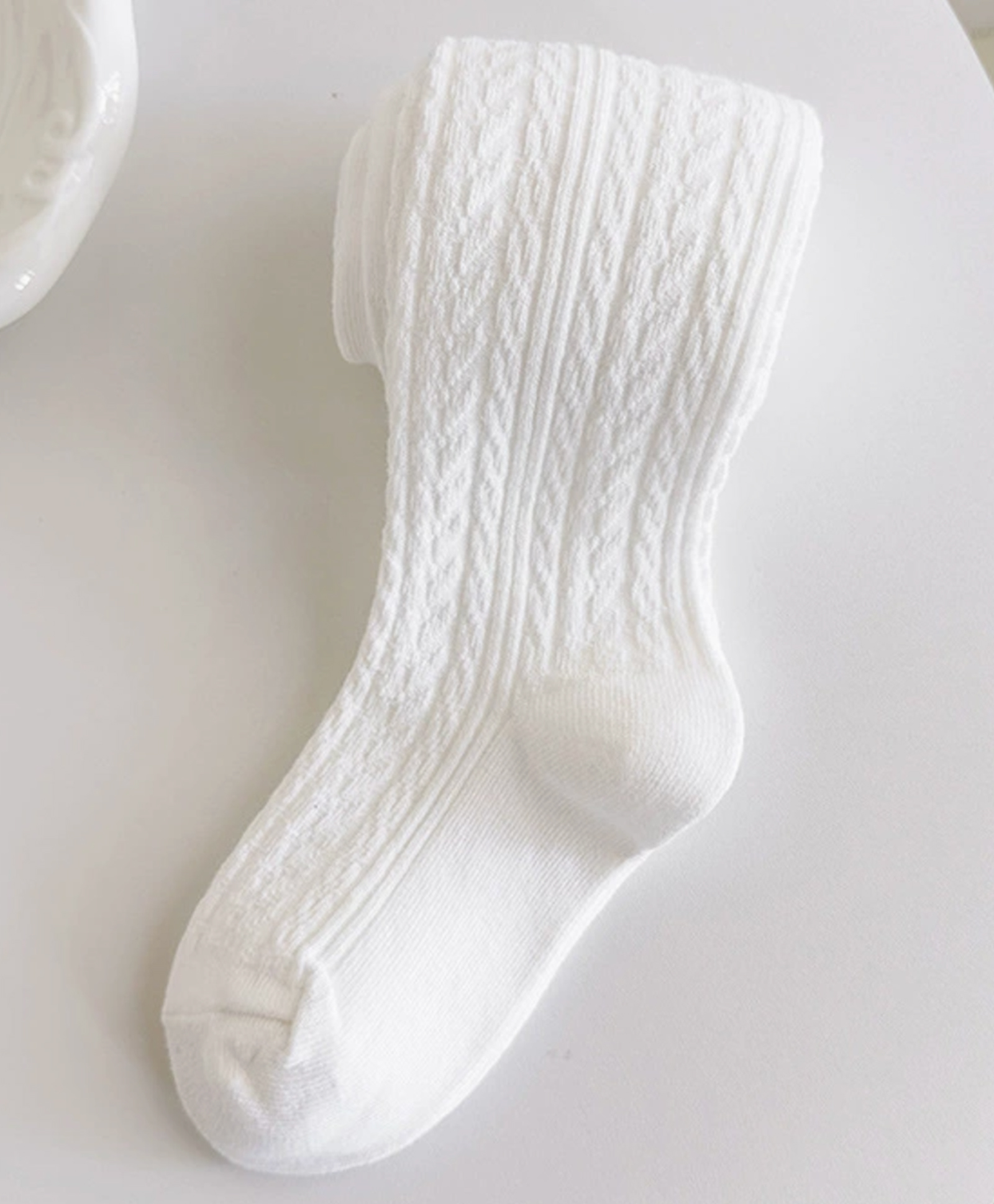 Kidofash Cotton Ribbed Stockings - White-image-27