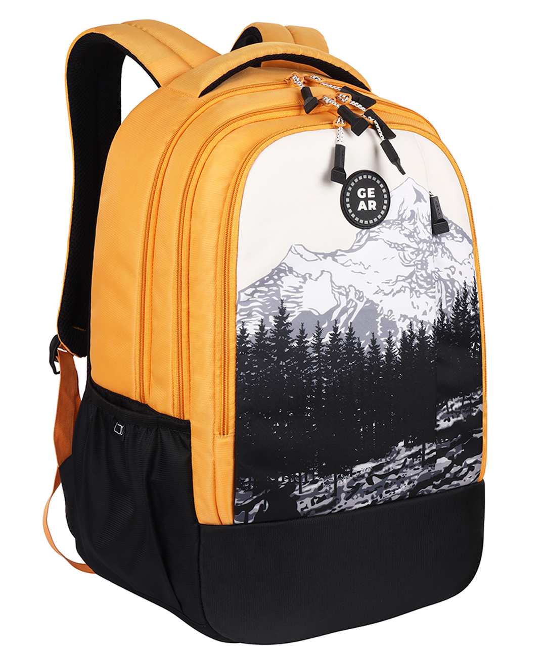 Gear 19 inches Alpine 39L Large Water Resistant School Bag (Yellow Black)-image-30