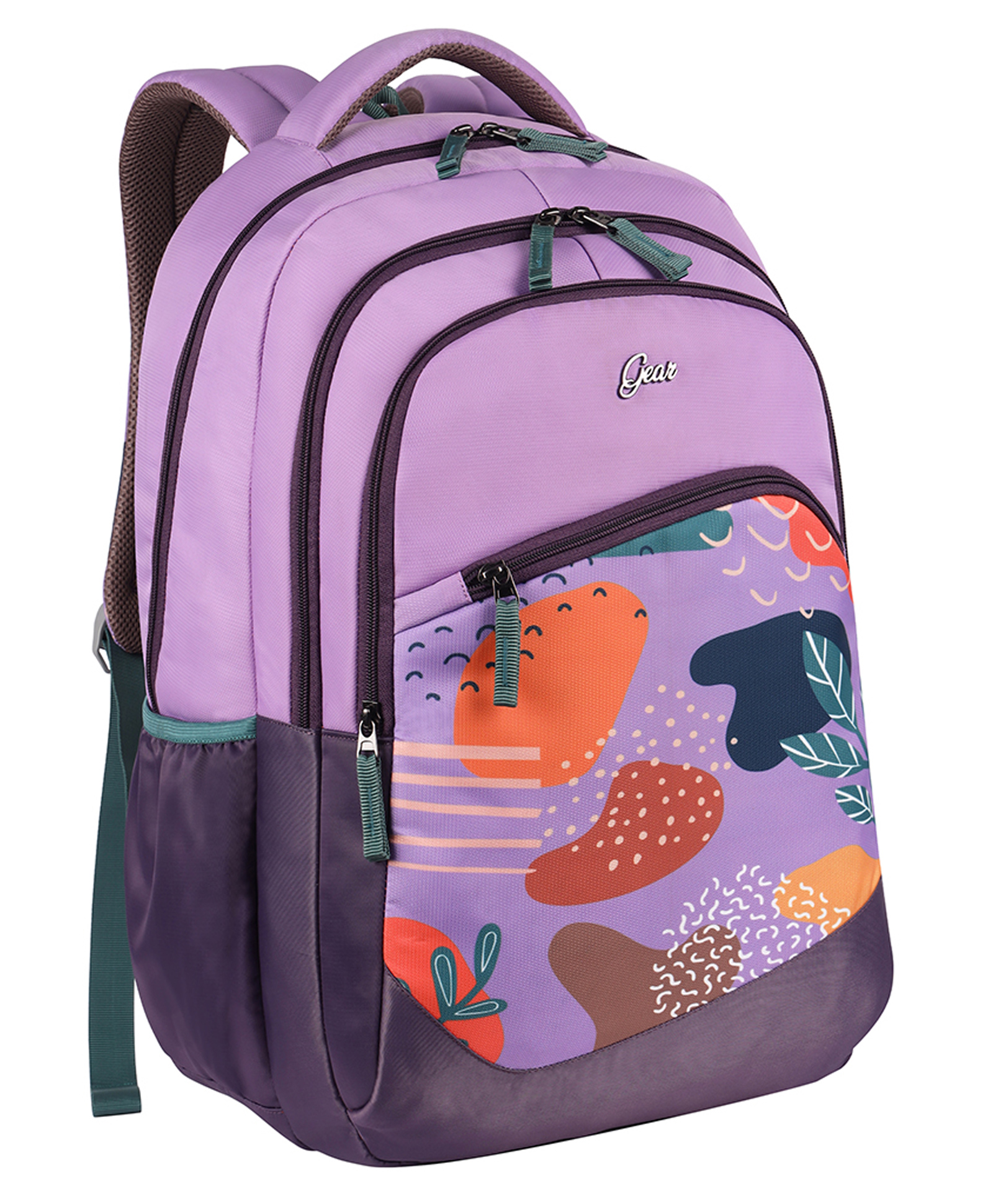Gear Floral Large Water Resistant School Bag Lavender - Height 15 Inches-image-41