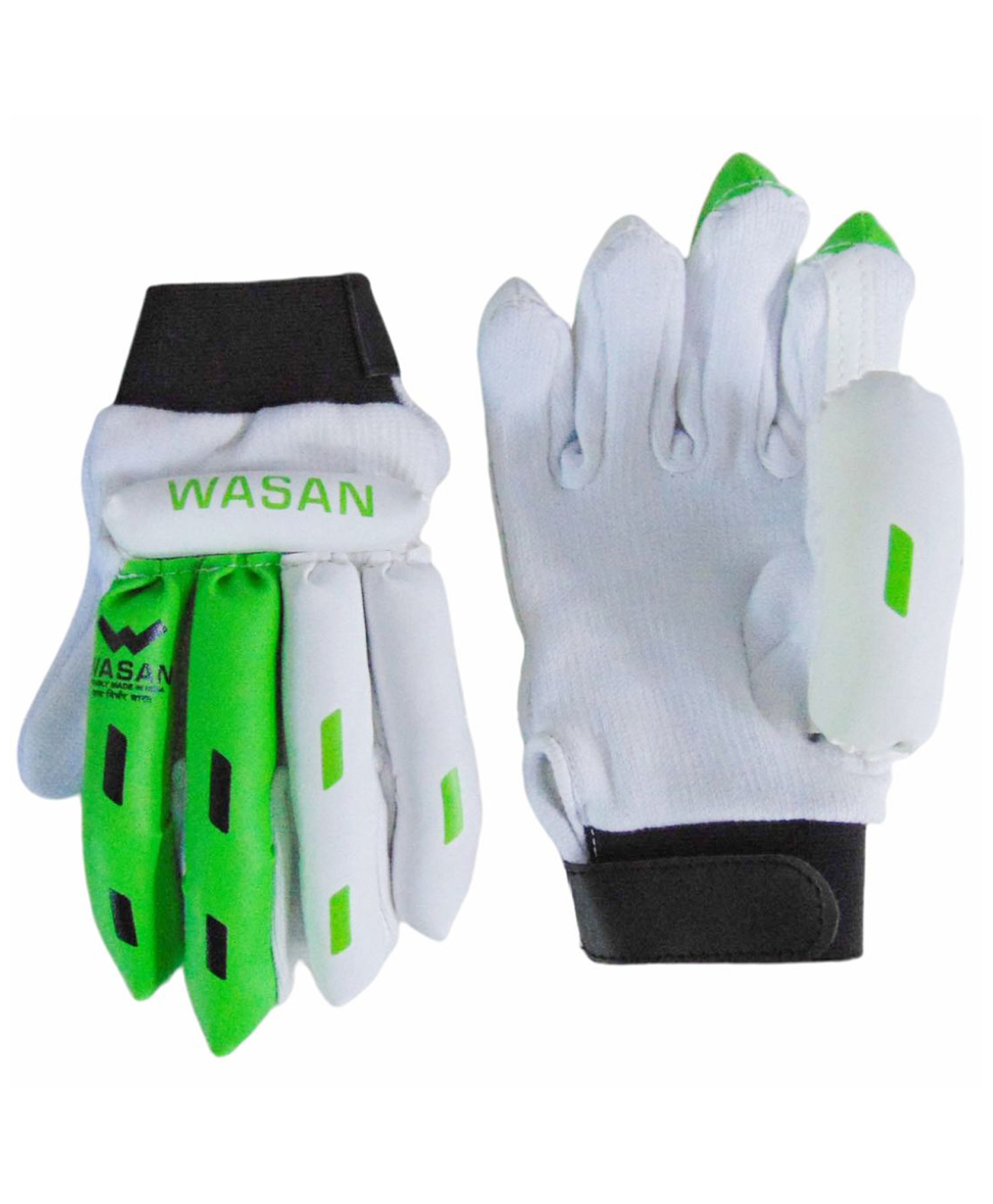 Wasan Cricket Batting Gloves Small- Green/White-picture-5
