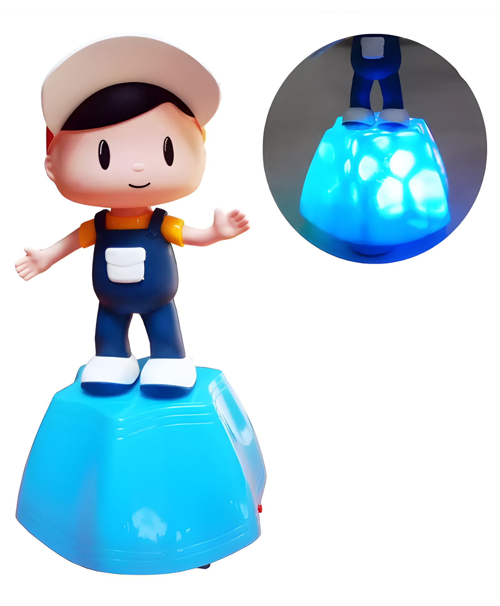 NEGOCIO Musical Toys for Kids Dancing Boy 360 Degree Rotating Light & Sound Toy with Bump and Go Action- PACK OF 1- COLOR MAY VARY-image-20