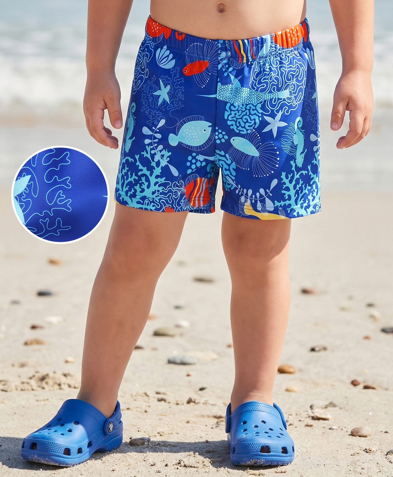 Mark & Mia Swimming Trunk With Sea Life Theme Print - Blue-picture-11