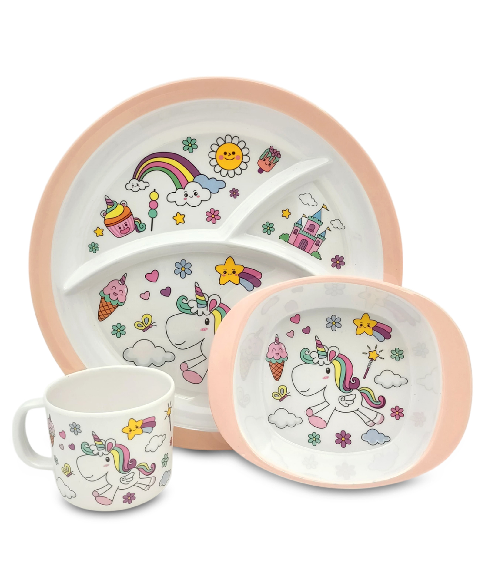 Superware Melamine KidsSet- unicorn ( Set of 3 )-image-17
